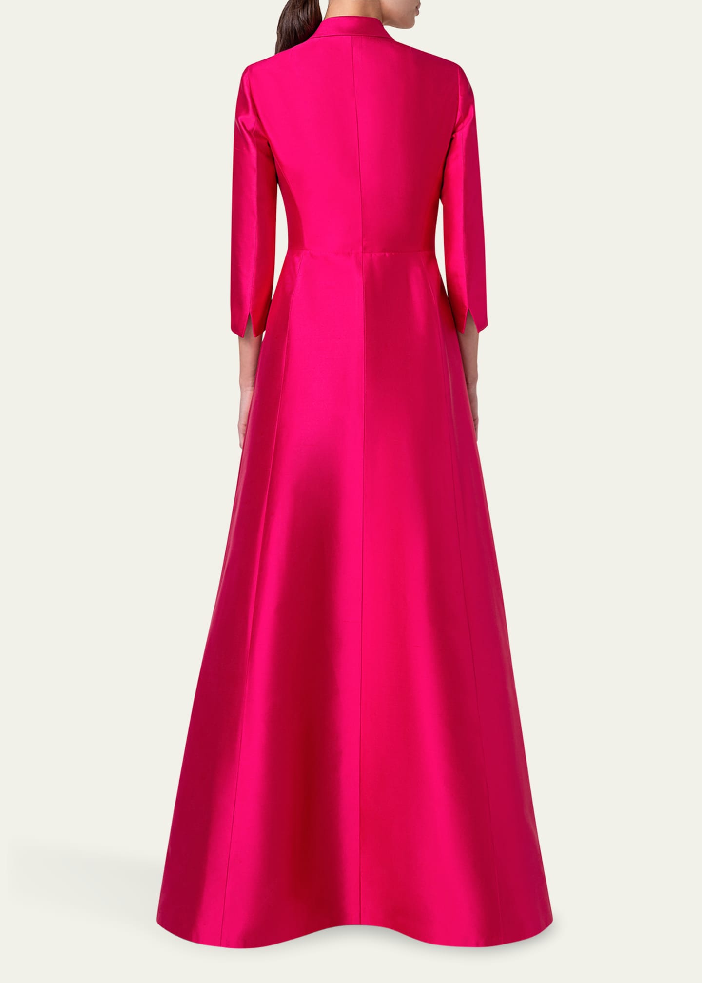 Akris Pintuck Silk Coat Dress Gown Image 3 of 5