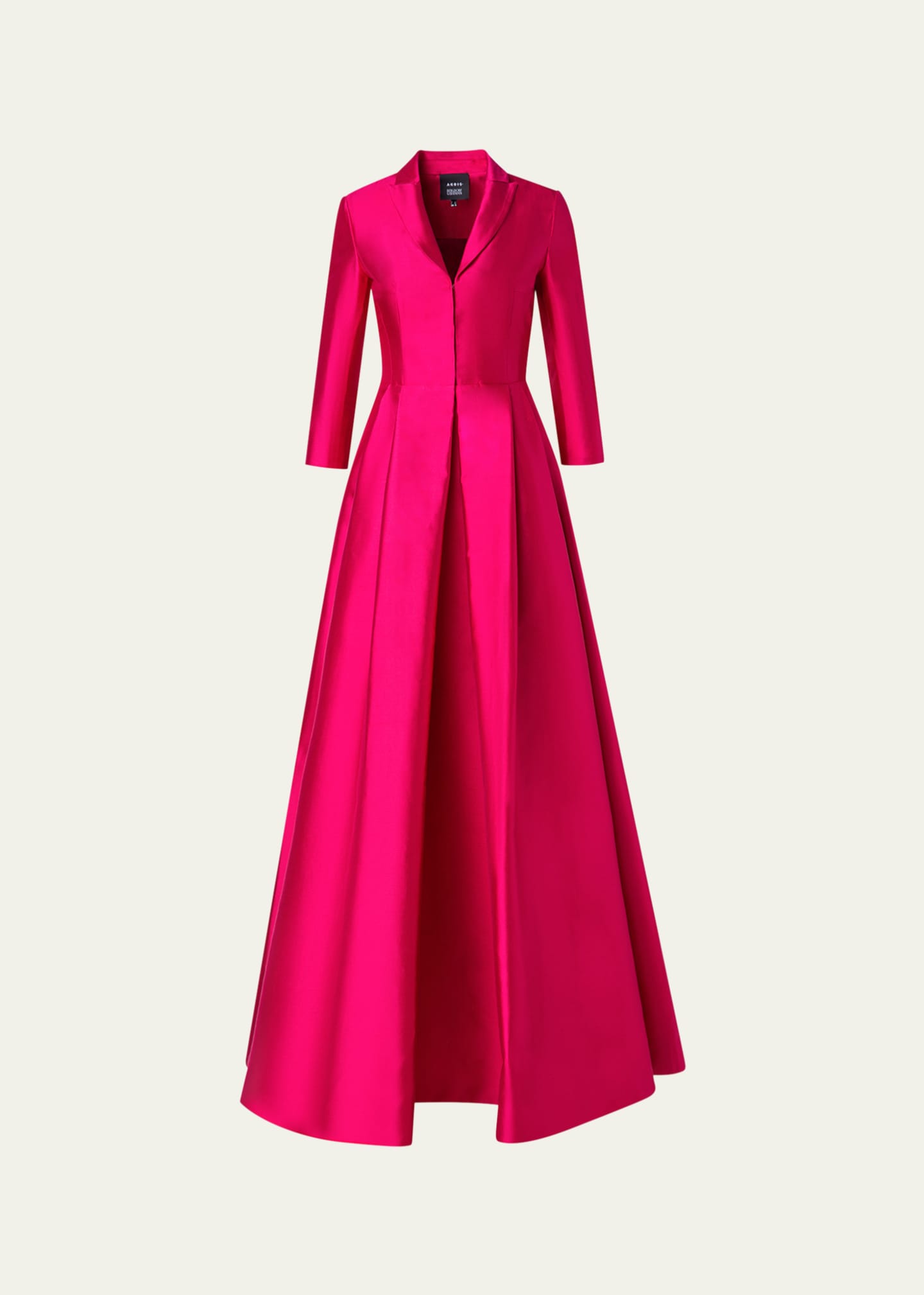 Akris Pintuck Silk Coat Dress Gown Image 1 of 5
