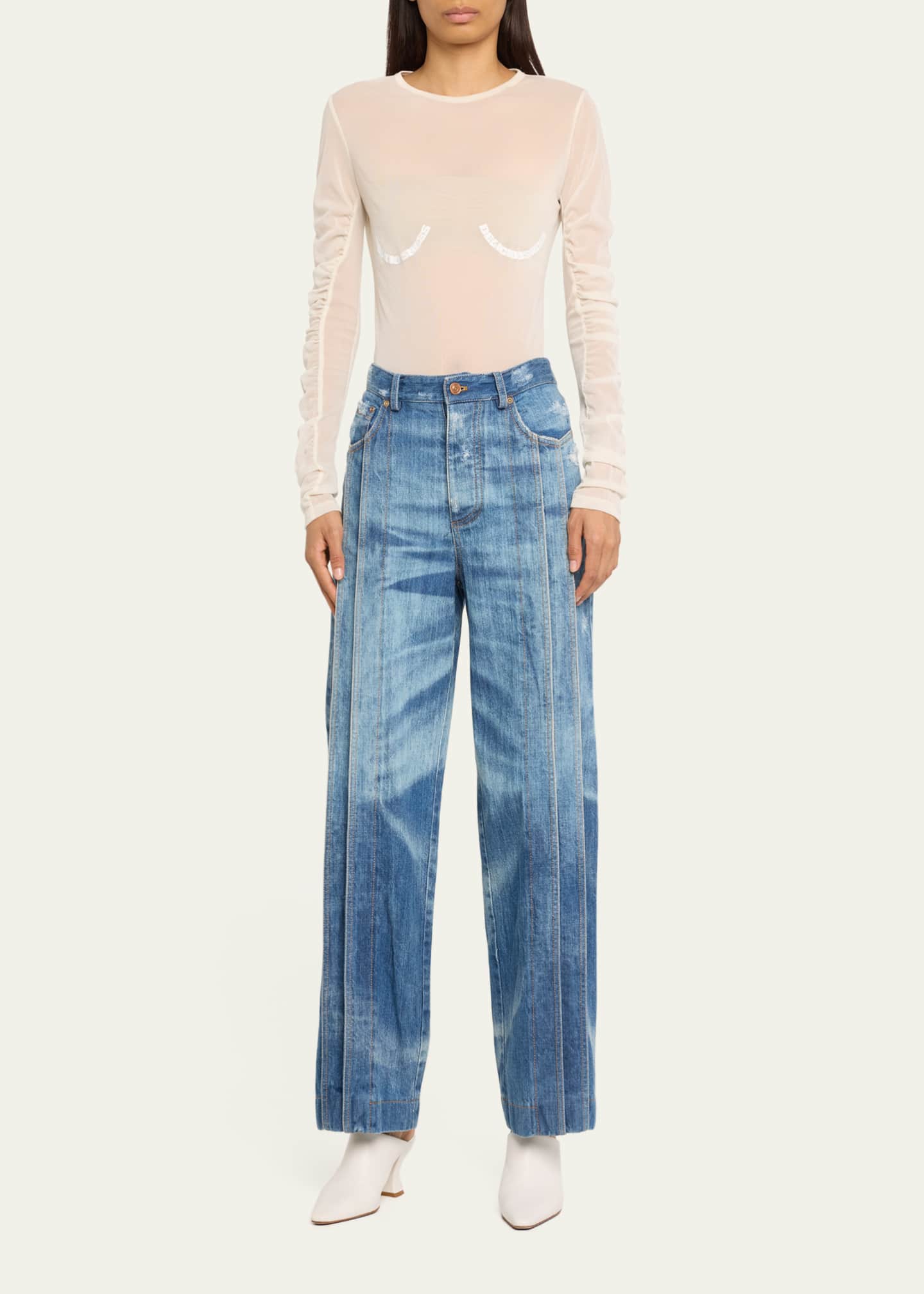 anOnlyChild Antonio Pintuck Jeans Image 2 of 5