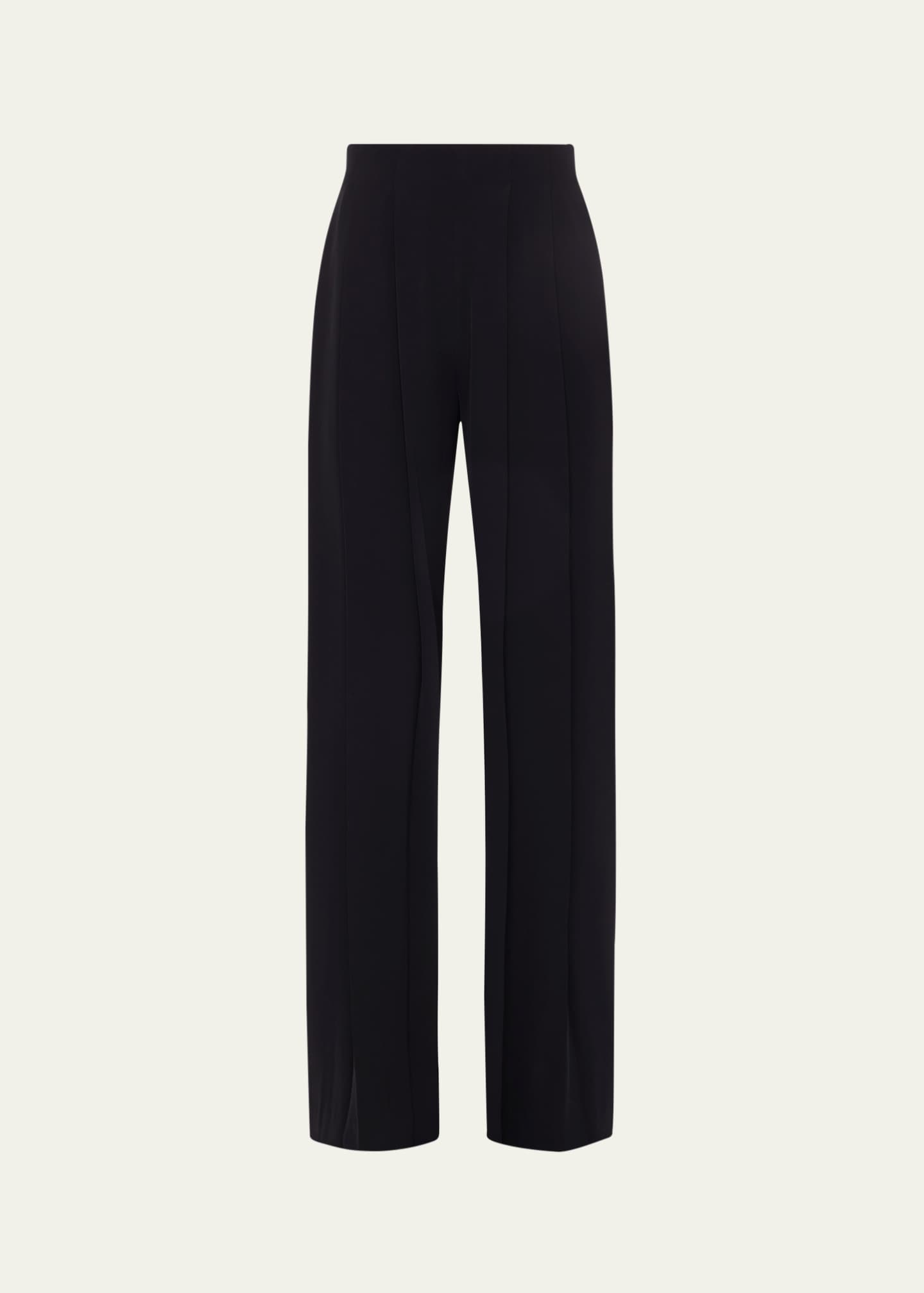 L'Agence Nova Mid-Rise Wide-Leg Pleated Pants - Bergdorf Goodman