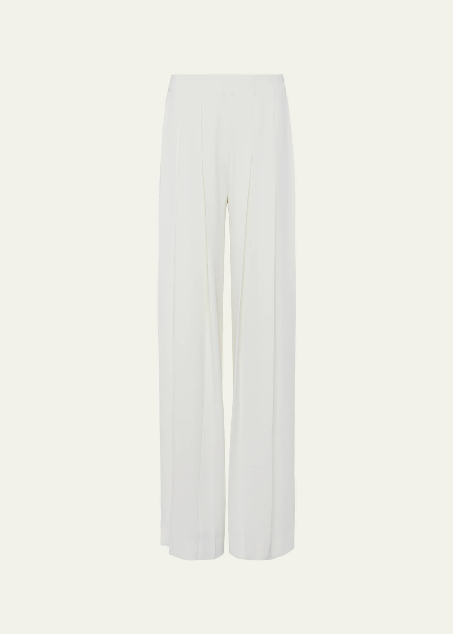 L'Agence Nova Mid-Rise Wide-Leg Pleated Pants Image 1 of 5