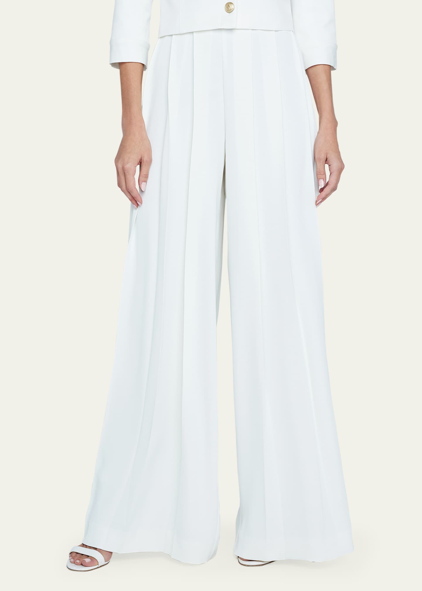 L'Agence Nova Mid-Rise Wide-Leg Pleated Pants Image 5 of 5