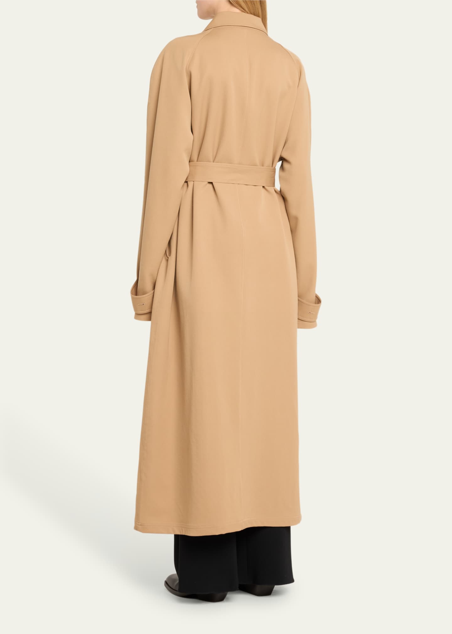 Marie Adam-Leenaerdt Long Pinched Oversized Wool Trench Coat Image 3 of 5