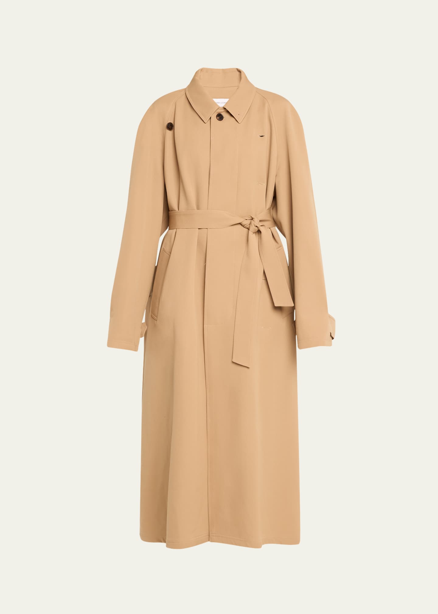 Marie Adam-Leenaerdt Long Pinched Oversized Wool Trench Coat Image 1 of 5