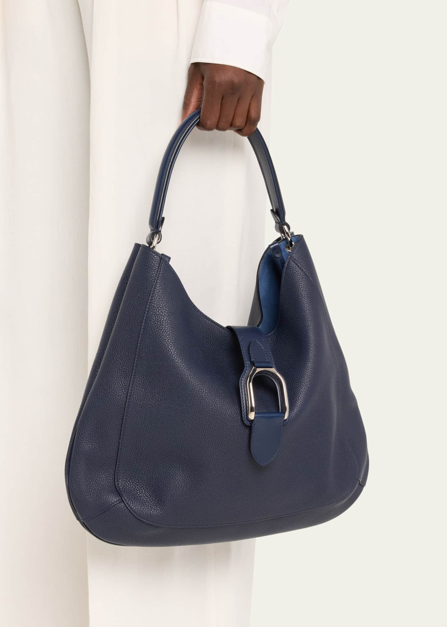 Ralph Lauren Collection Wellington Leather Hobo Bag Image 2 of 5