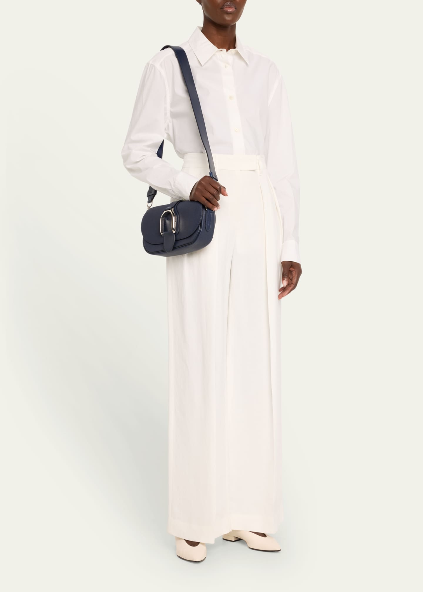 Ralph Lauren Collection Welington Flap Leather Shoulder Bag Image 5 of 5