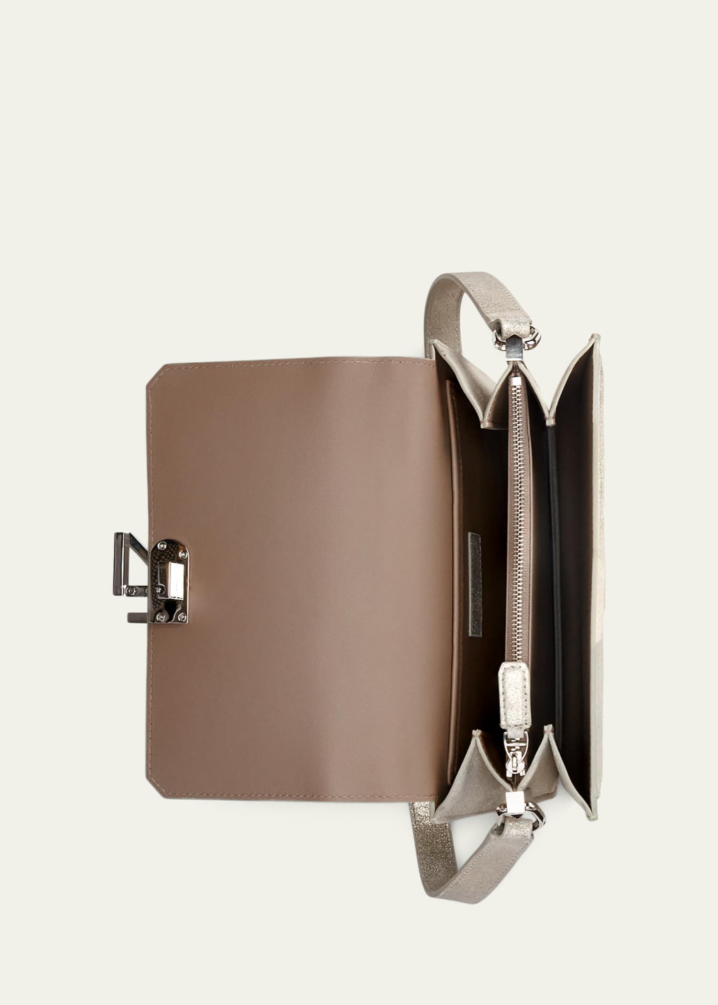 Ralph Lauren Collection RL 888 Metallic Leather Crossbody Bag Image 4 of 5
