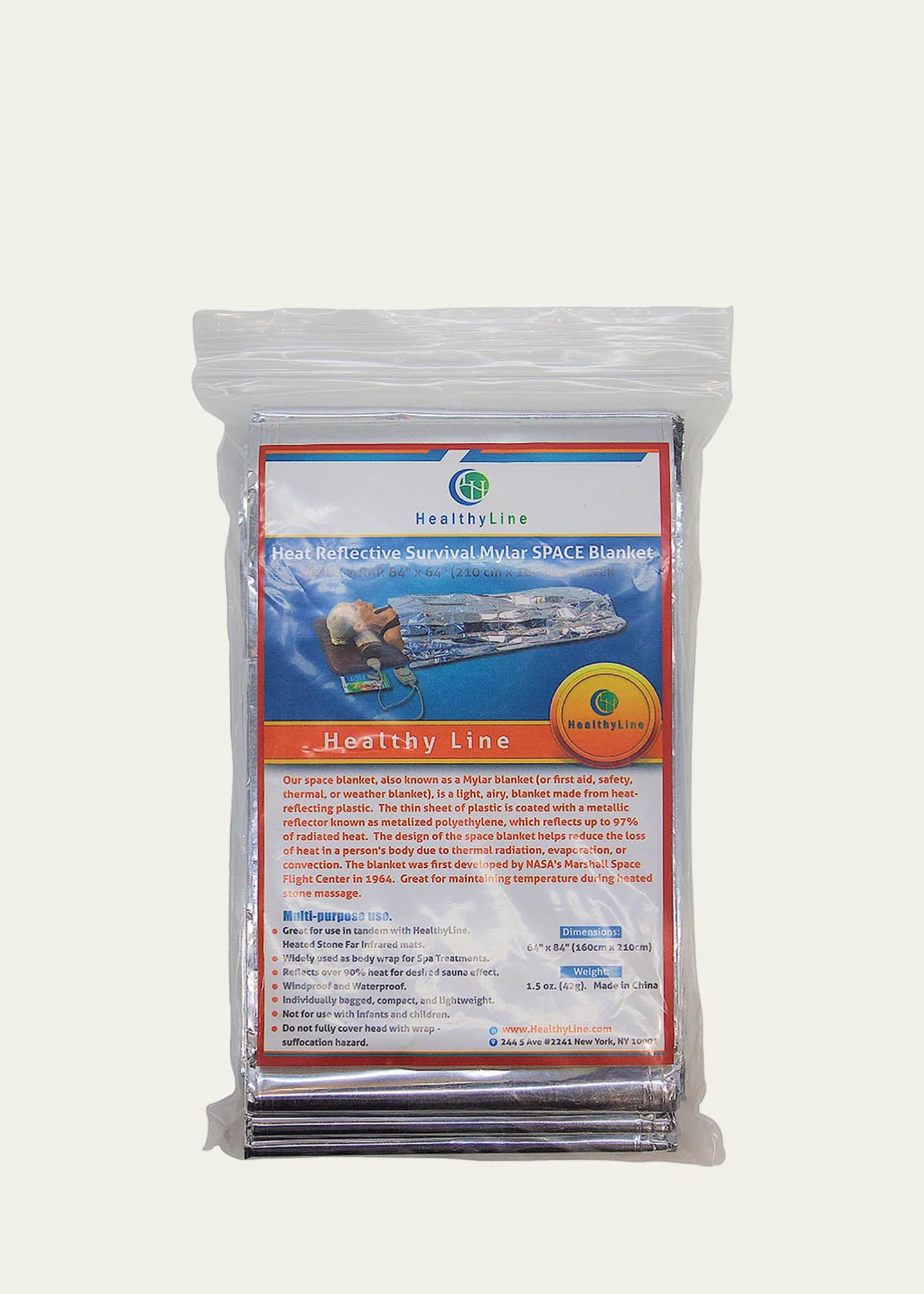 Healthyline Heat Reflective Survival Mylar Thermal Space Blanket, Set of 100 Image 5 of 5