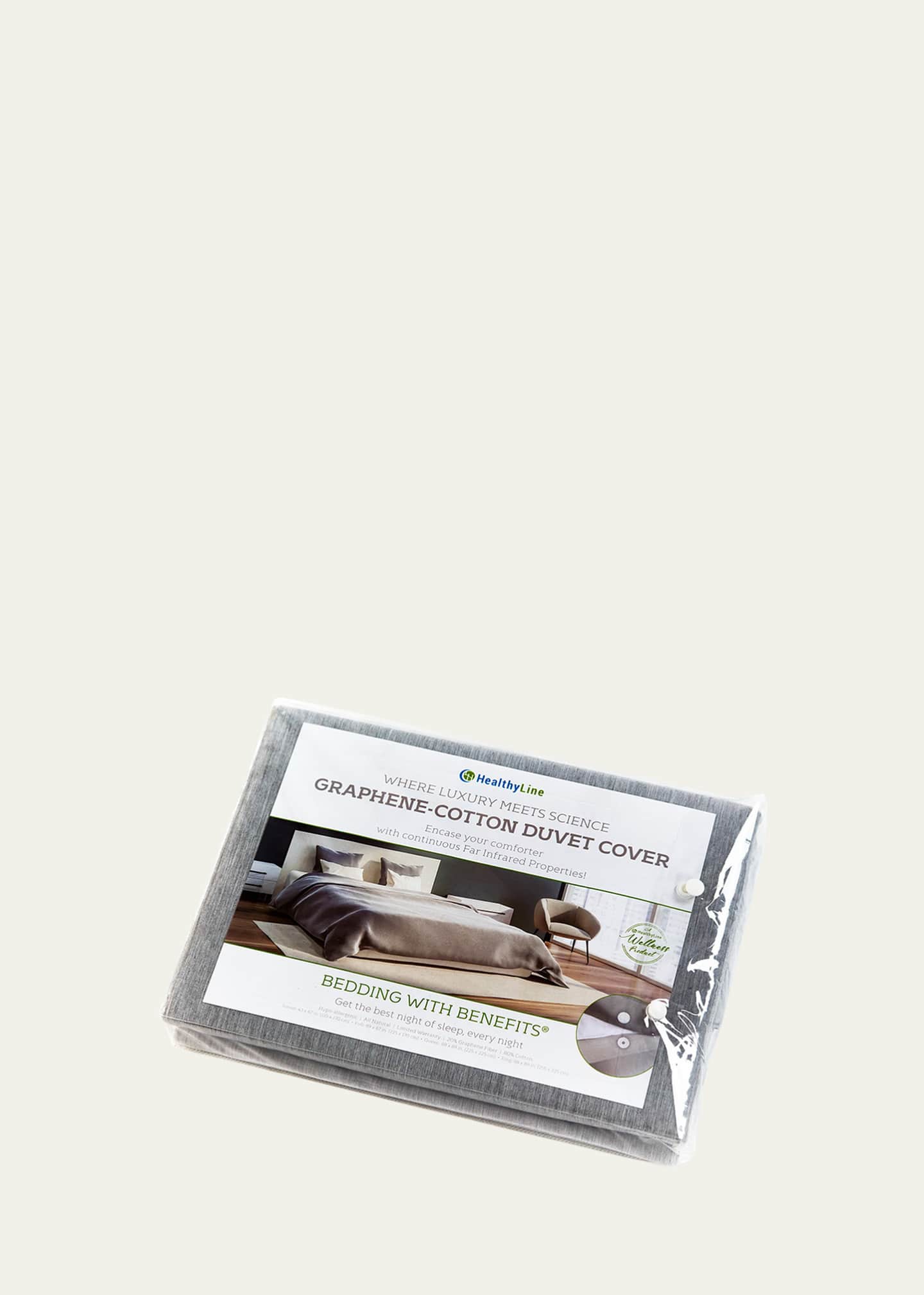 Healthyline Bedding with Benefits, Graphene-Cotton Duvet Cover, King Size Image 1 of 4
