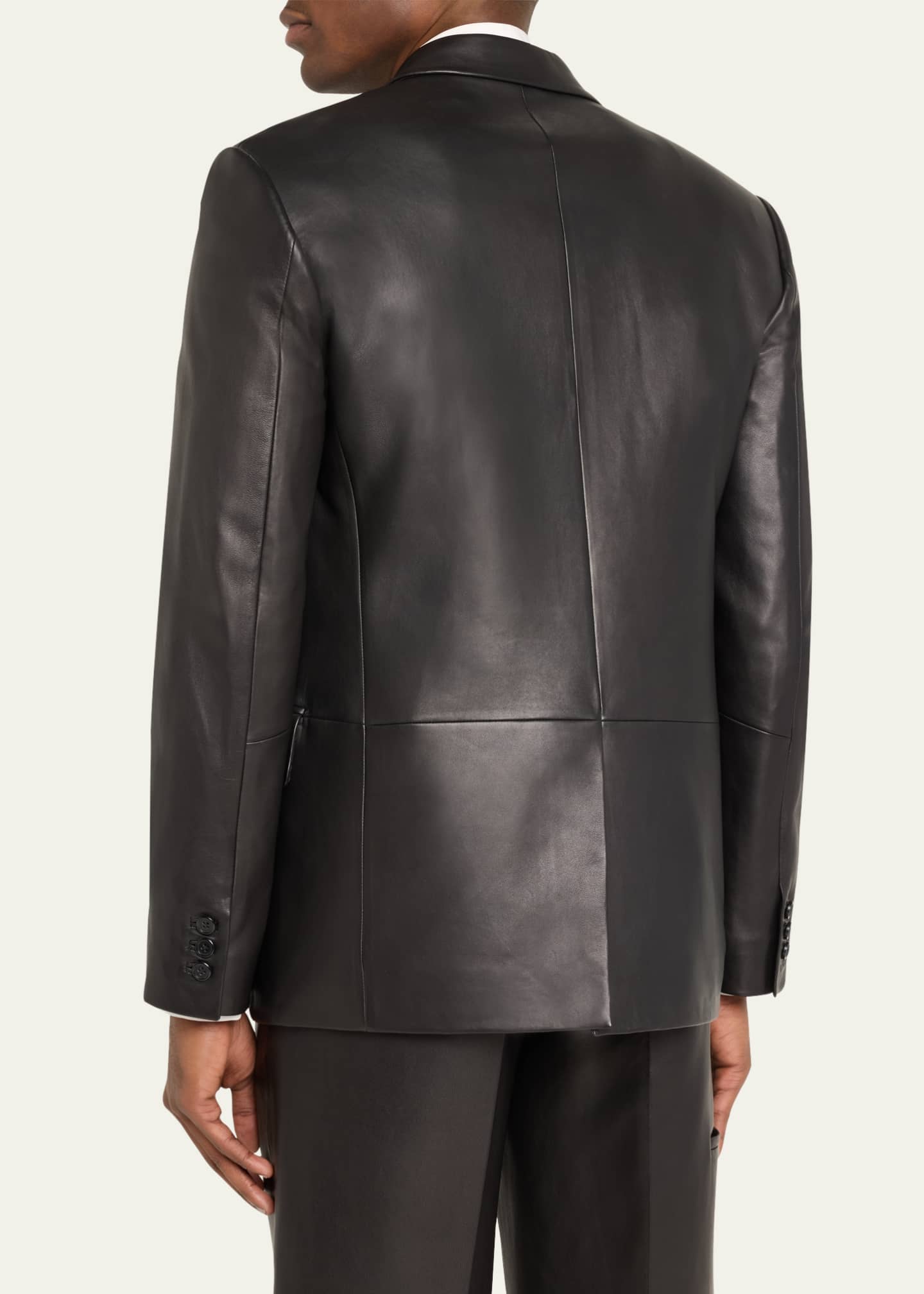 Helmut Lang Men's Leather Classic Blazer - Bergdorf Goodman