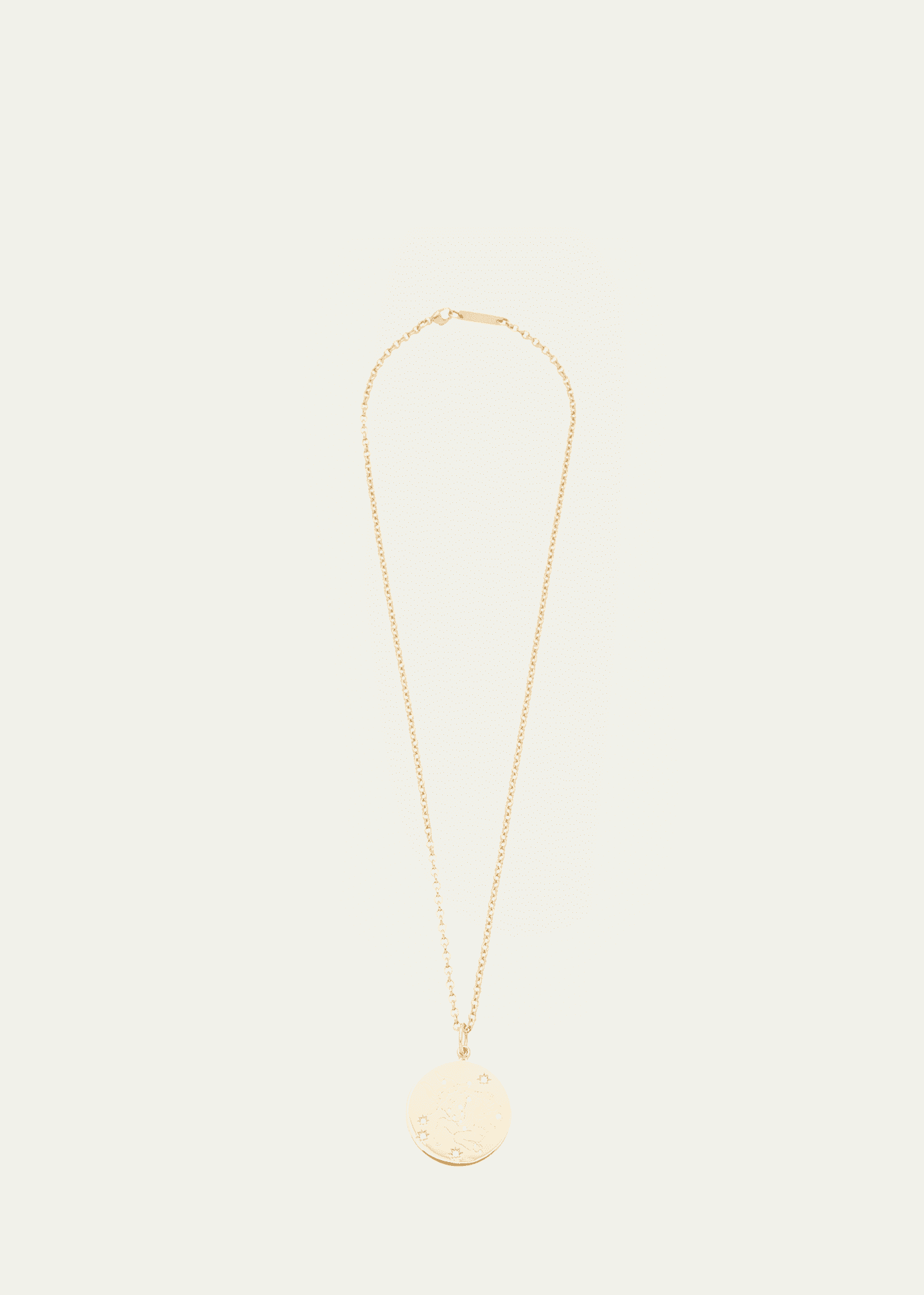 Verdura 18K Yellow Gold Taurus Zodiac Pendant Necklace with Diamonds Image 3 of 4
