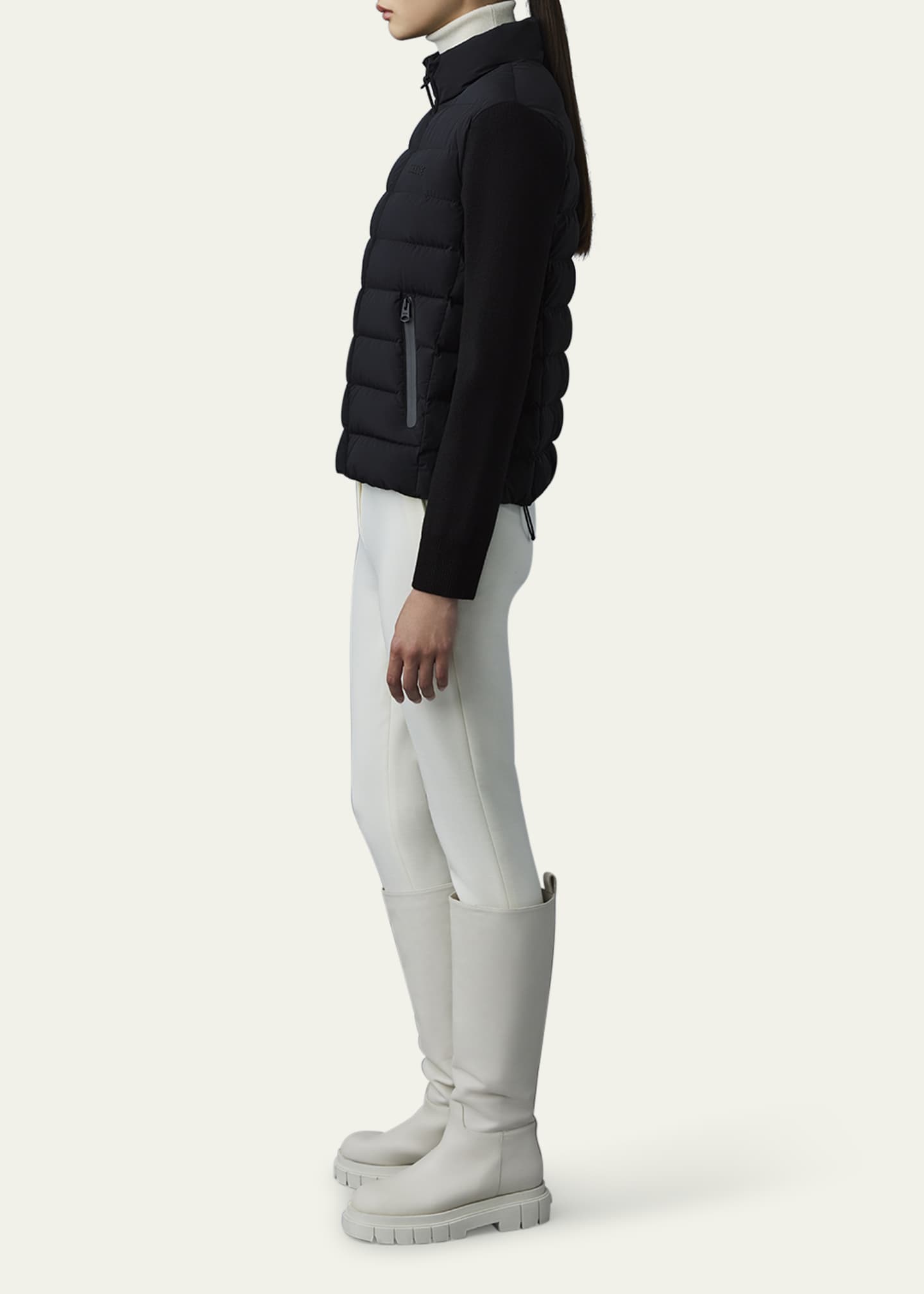 Mackage Oceane-City Light Down Mixed-Media Puffer Jacket