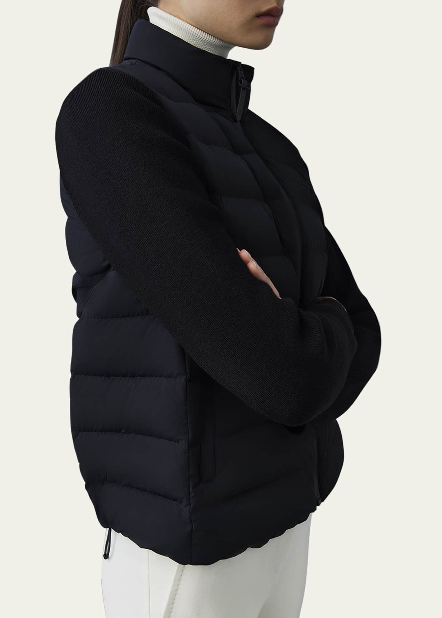 Mackage Oceane-City Light Down Mixed-Media Puffer Jacket