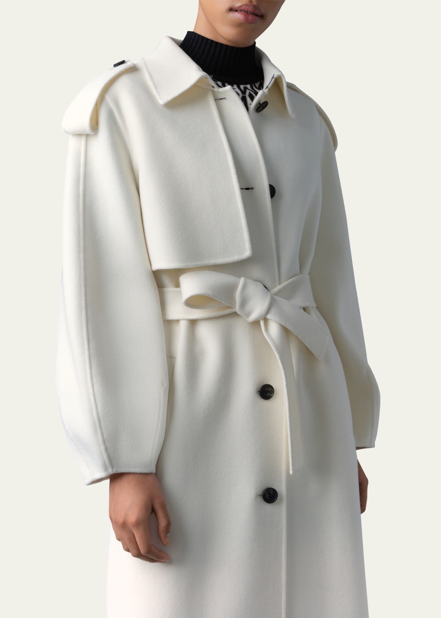 Mackage Ceyla Belted Handmade Double-Face Virgin Wool Coat