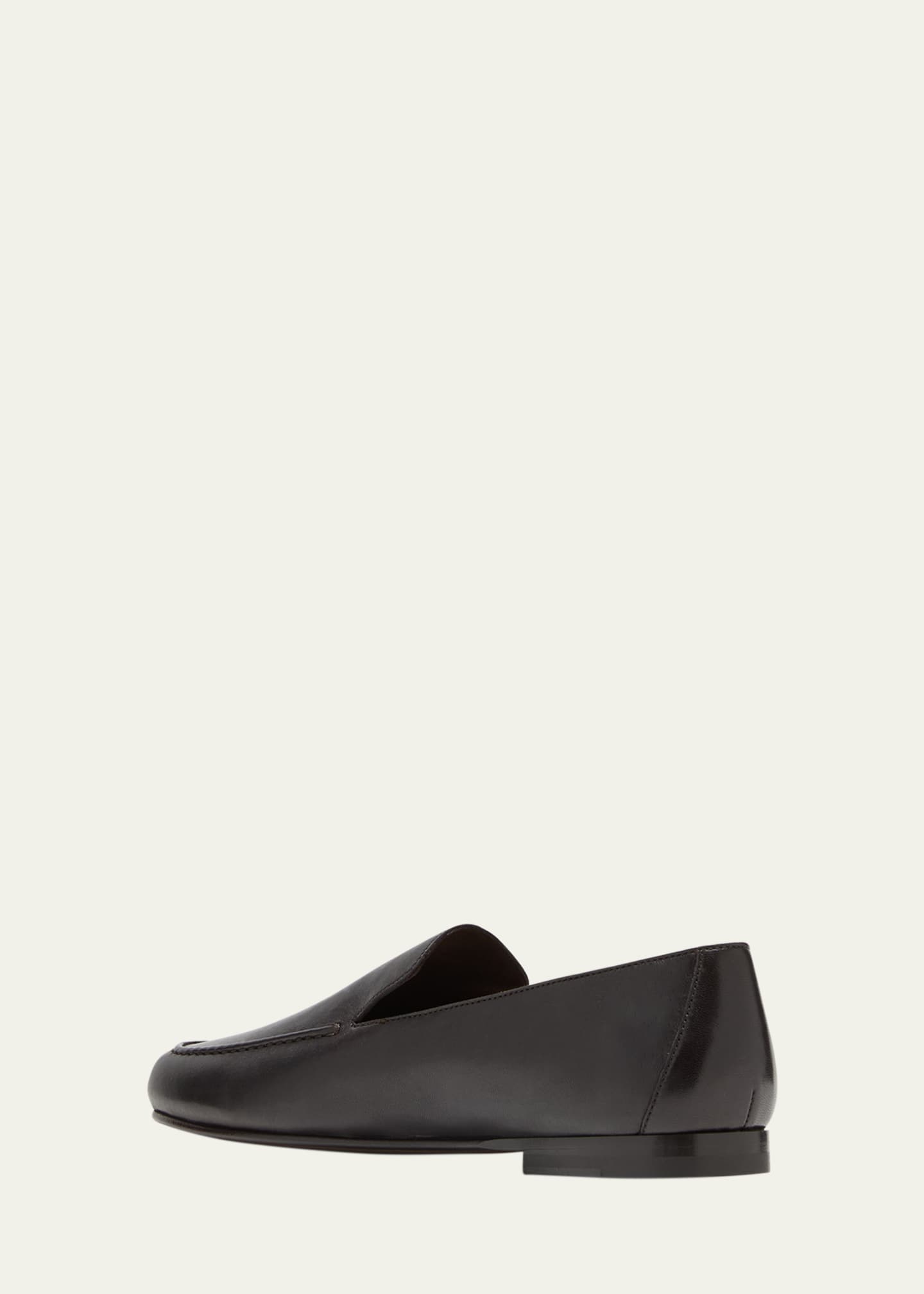 The Row Blue Calfskin Slip-On Loafers