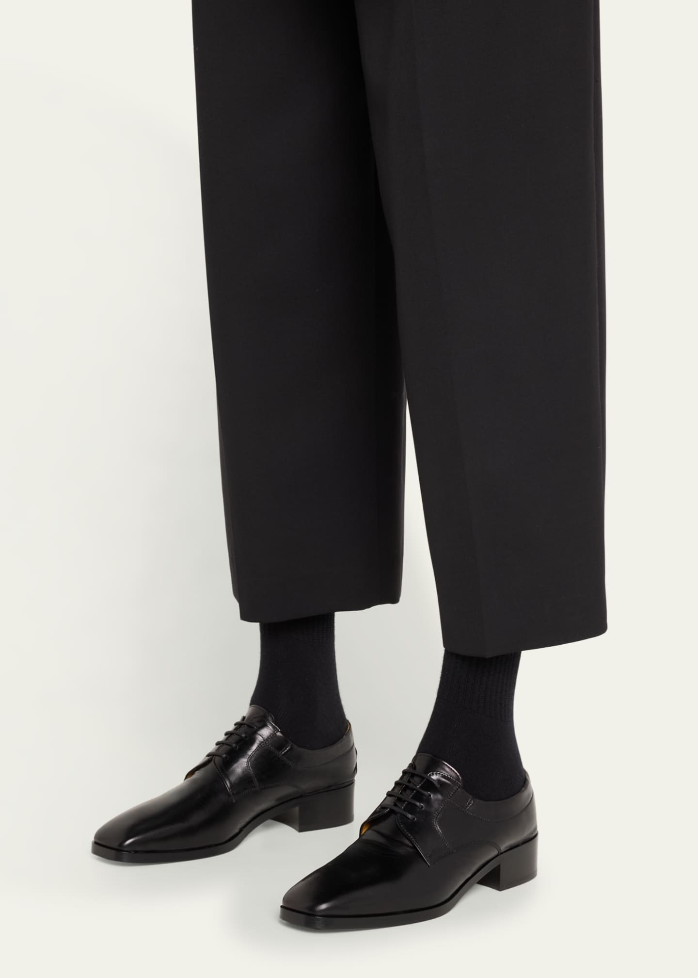 THE ROW Leather Lace-Up Derby Loafers Image 2 of 5