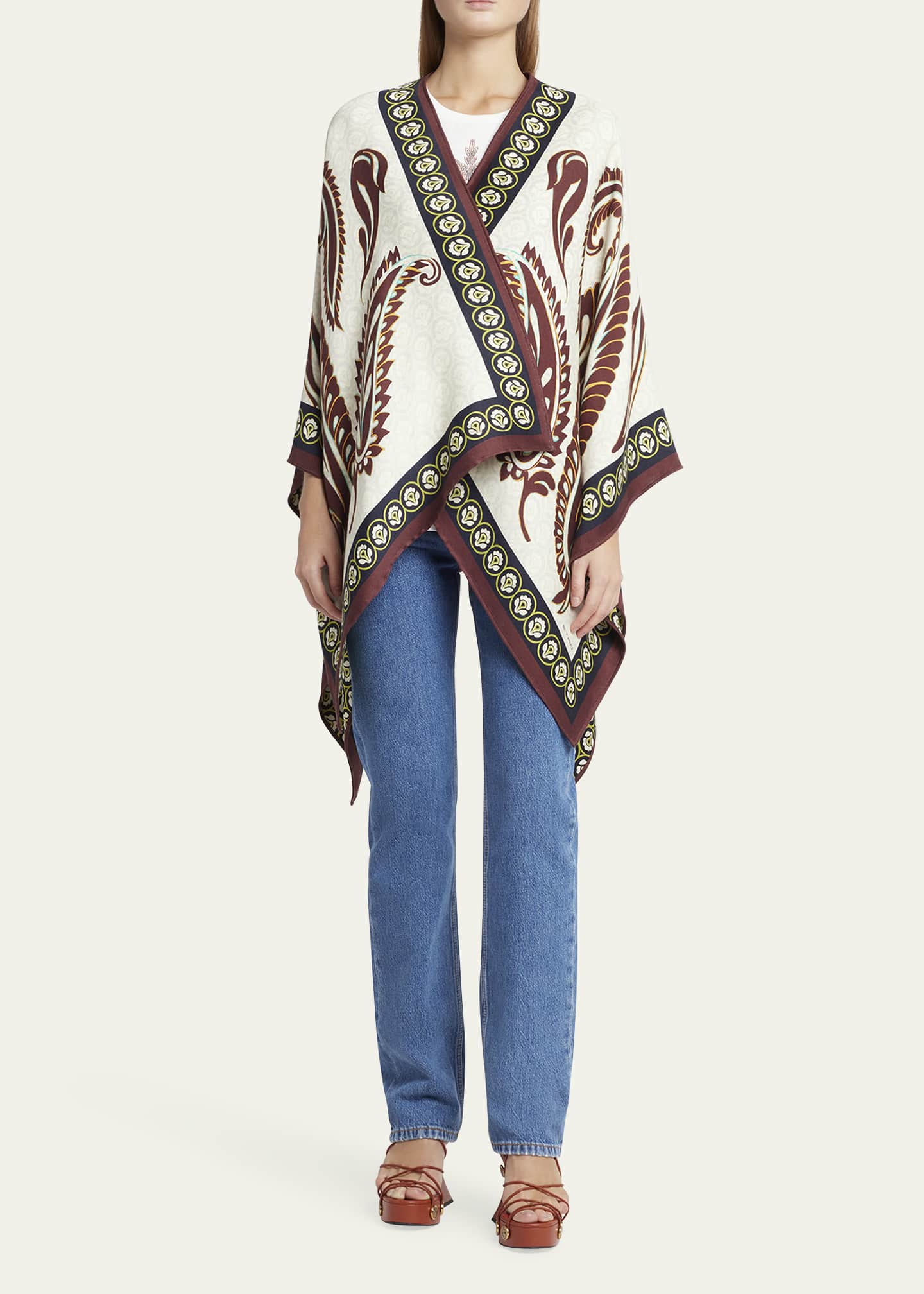 Etro Bohemian Patterned Cape Image 2 of 5