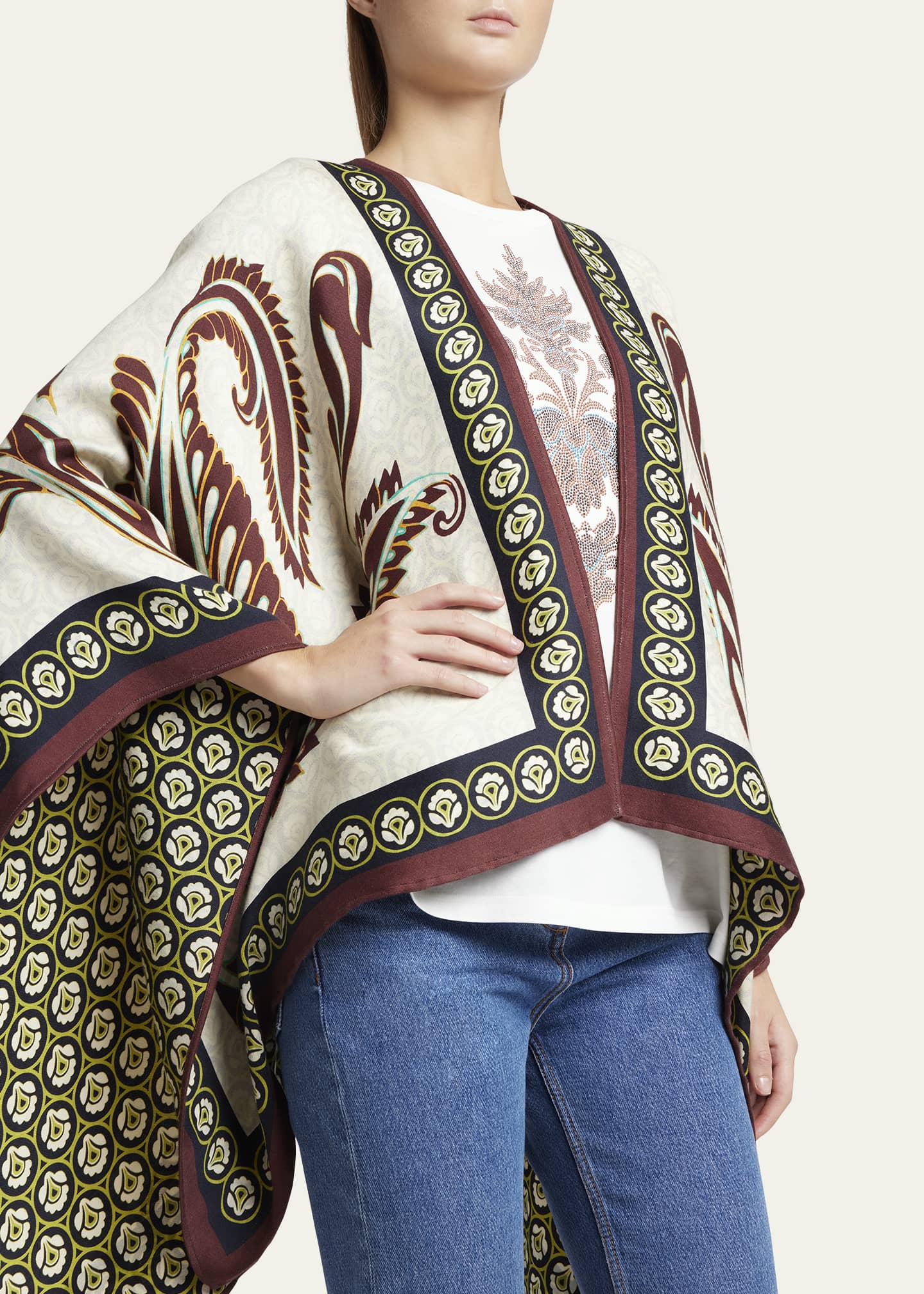 Etro Bohemian Patterned Cape Image 5 of 5