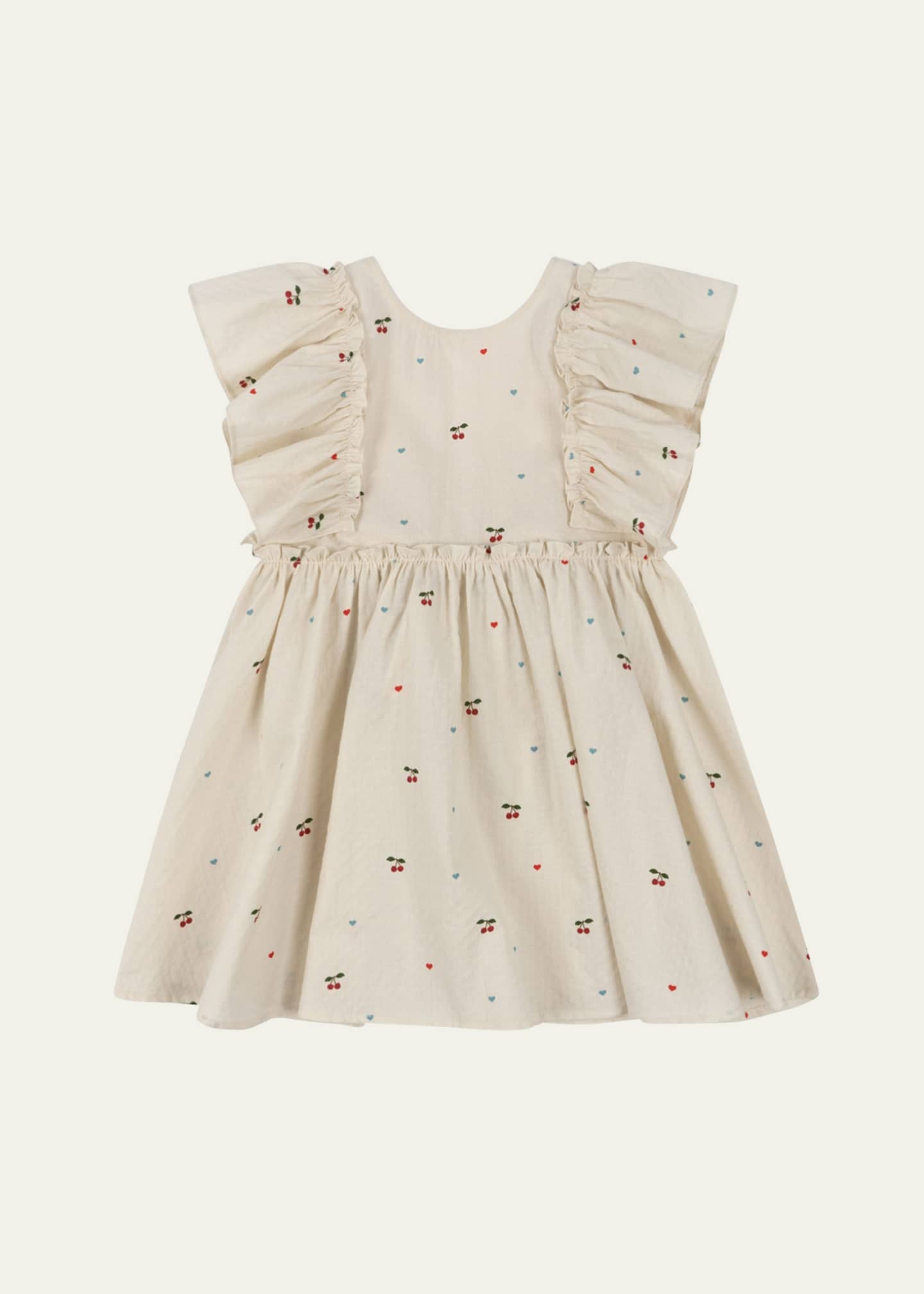 Konges Sløjd - Evia Frill Dress Gots Ks105660 - Cherry Coeur