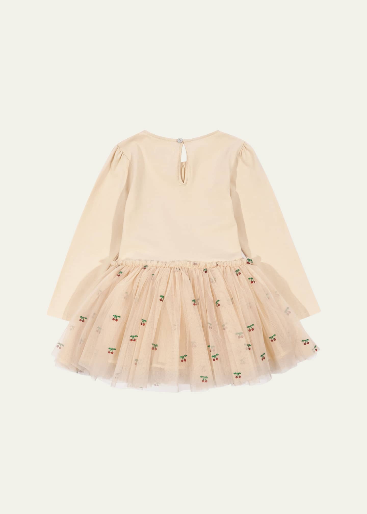 Konges Slojd Girl's Feya Cherry-Print Ballerina Dress, Size 12M-4 Image 2 of 3