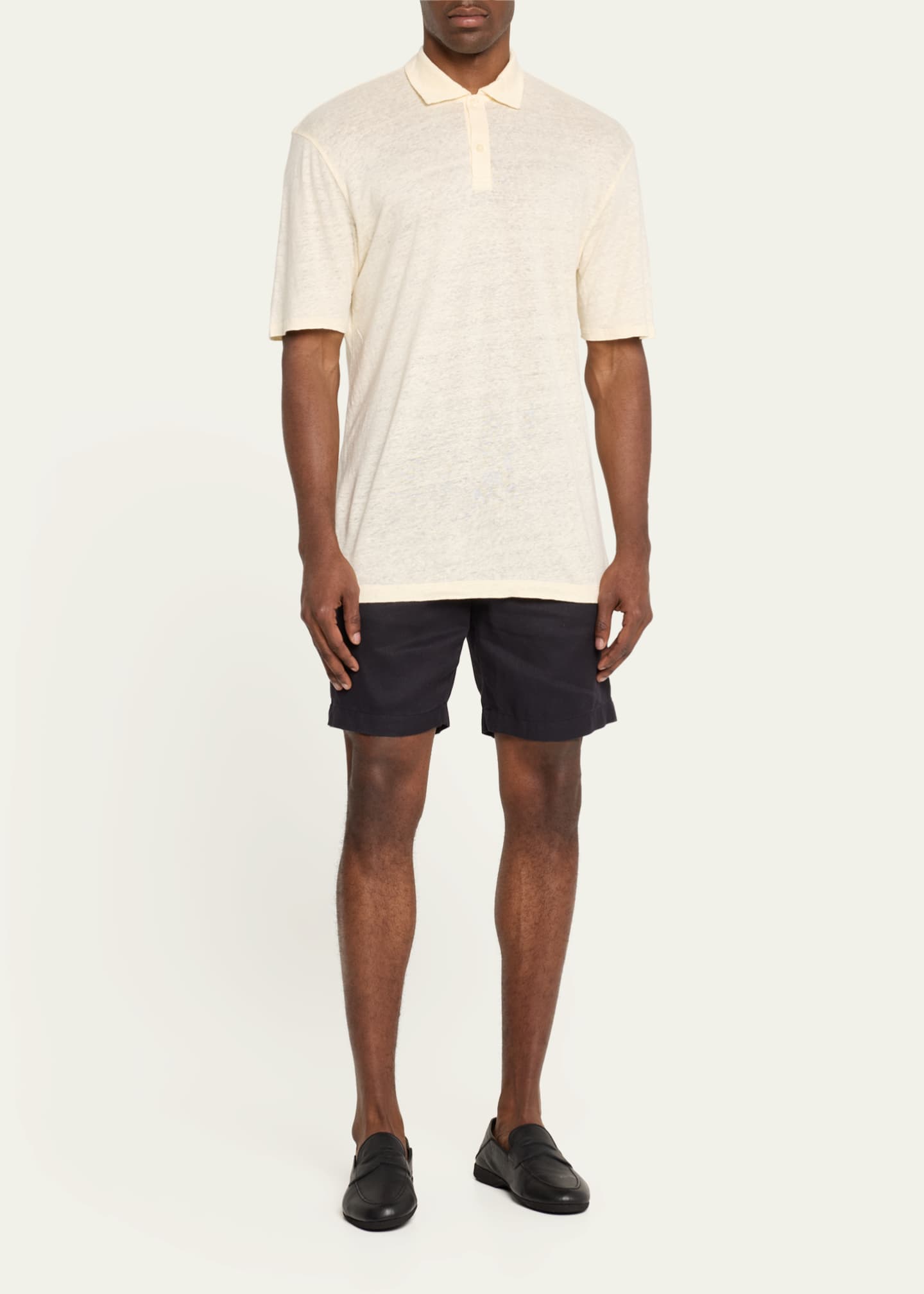 Frescobol Carioca Men's Linen Polo Shirt Image 2 of 5