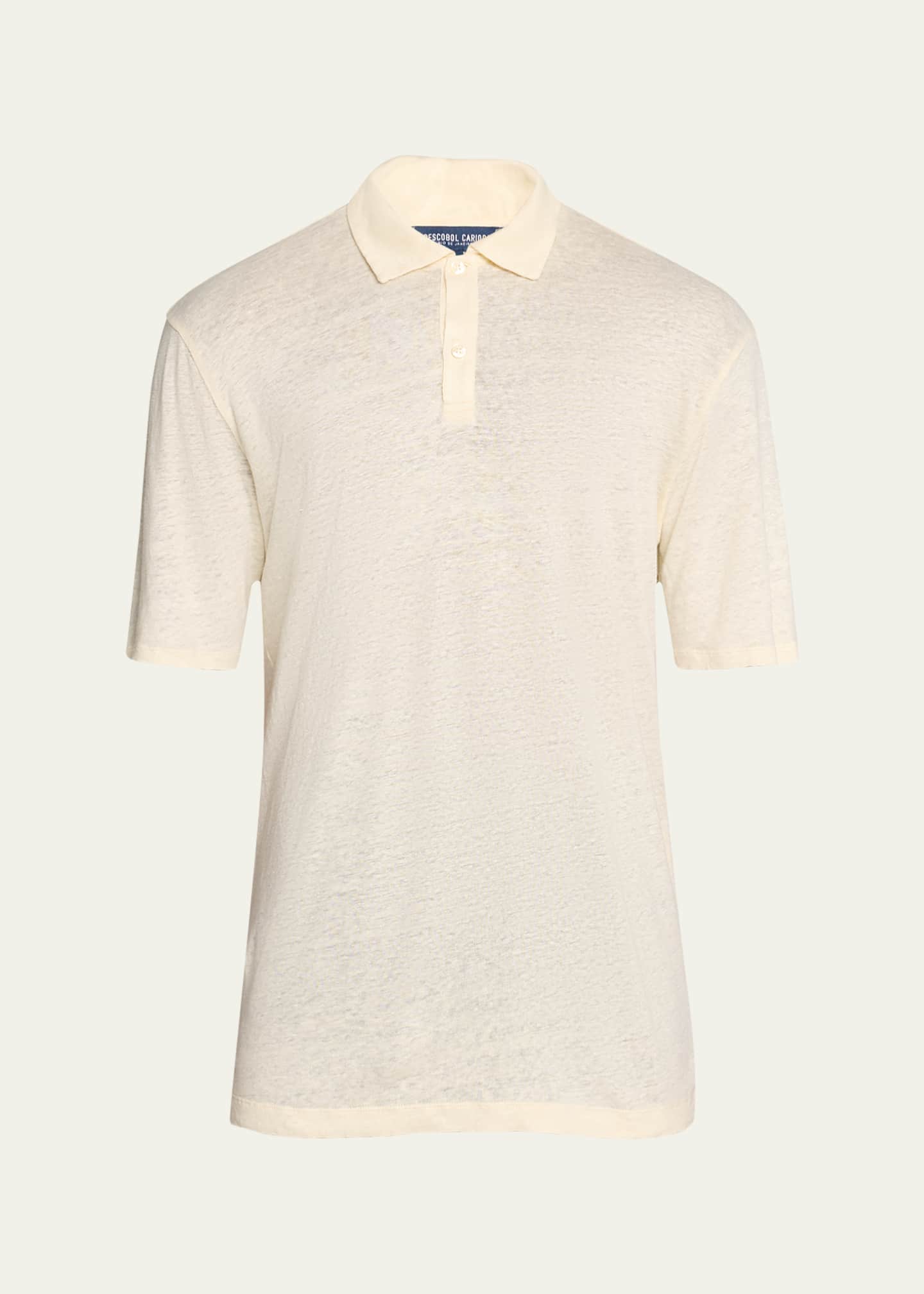Frescobol Carioca Men's Linen Polo Shirt Image 1 of 5