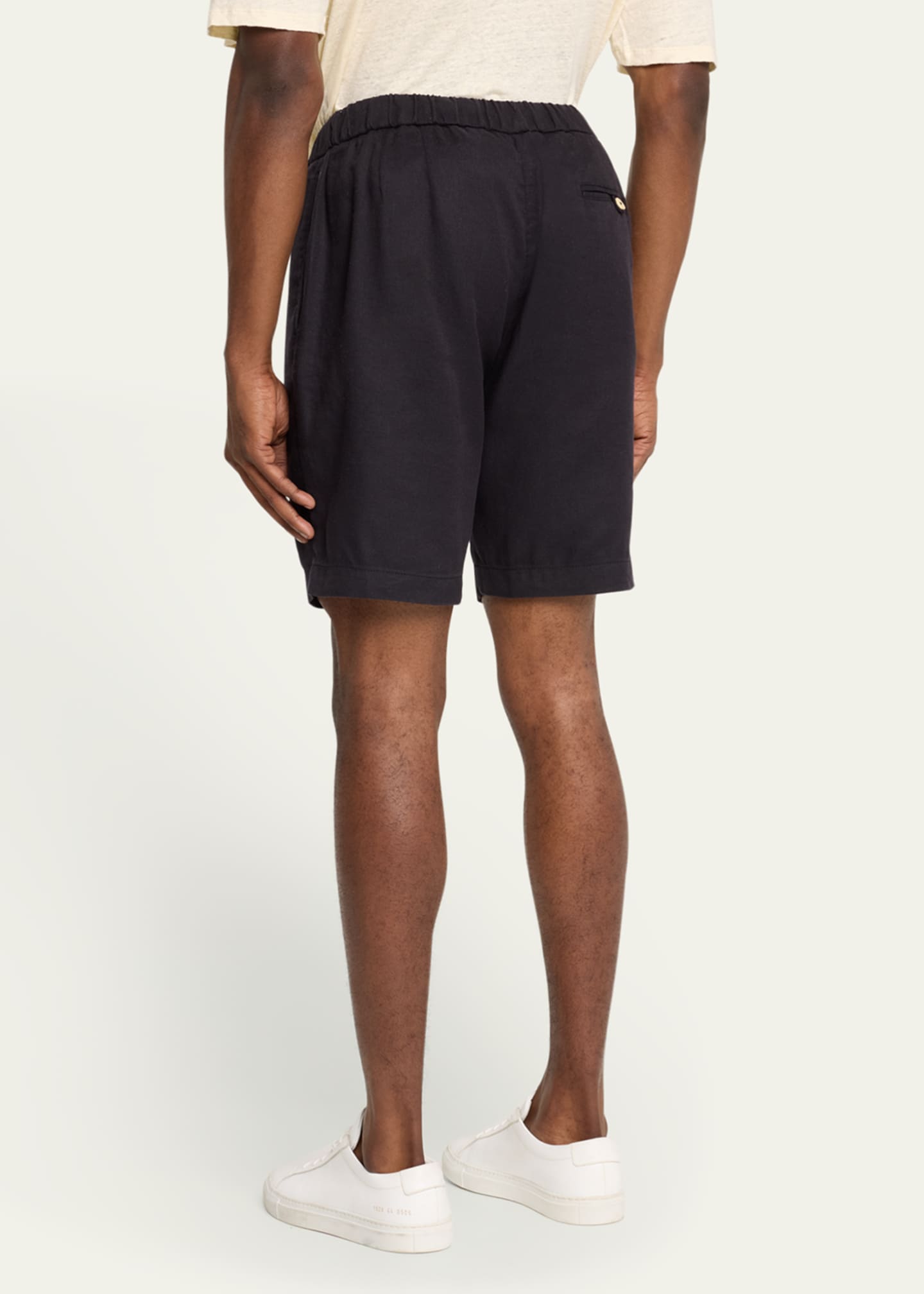 Frescobol Carioca Men's Drawstring Linen Cotton Shorts Image 3 of 5