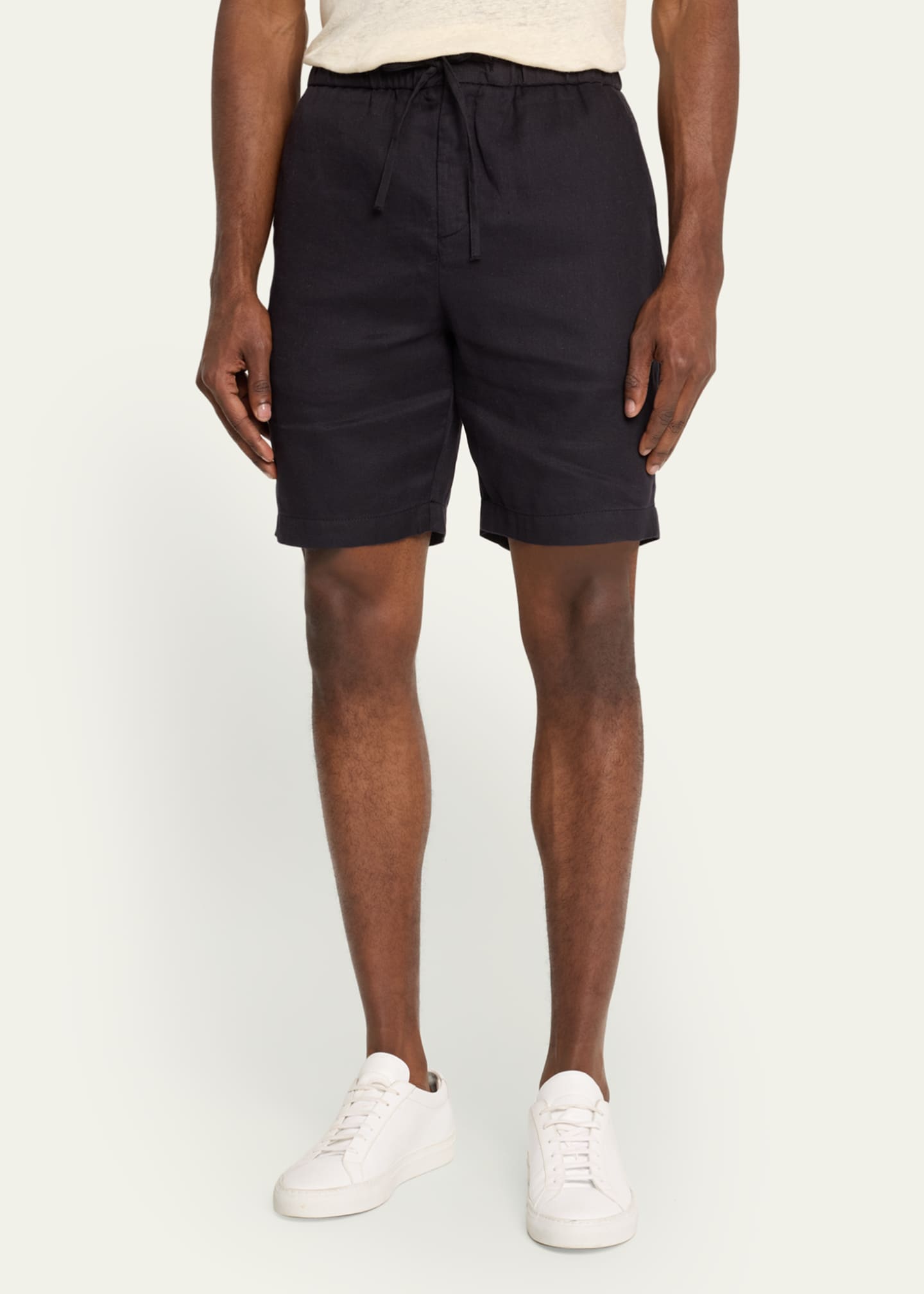 Frescobol Carioca Men's Drawstring Linen Cotton Shorts Image 4 of 5