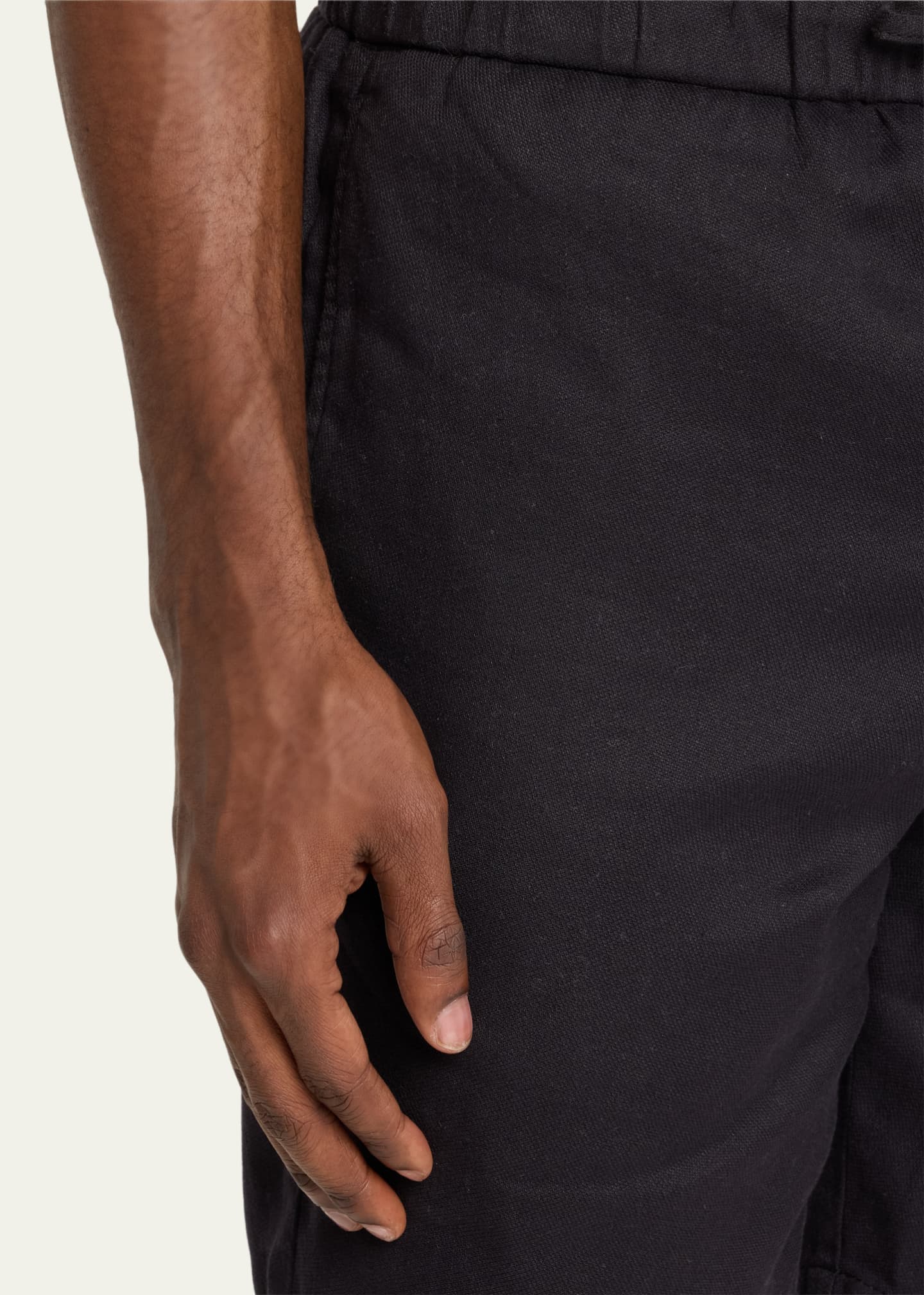 Frescobol Carioca Men's Drawstring Linen Cotton Shorts Image 5 of 5