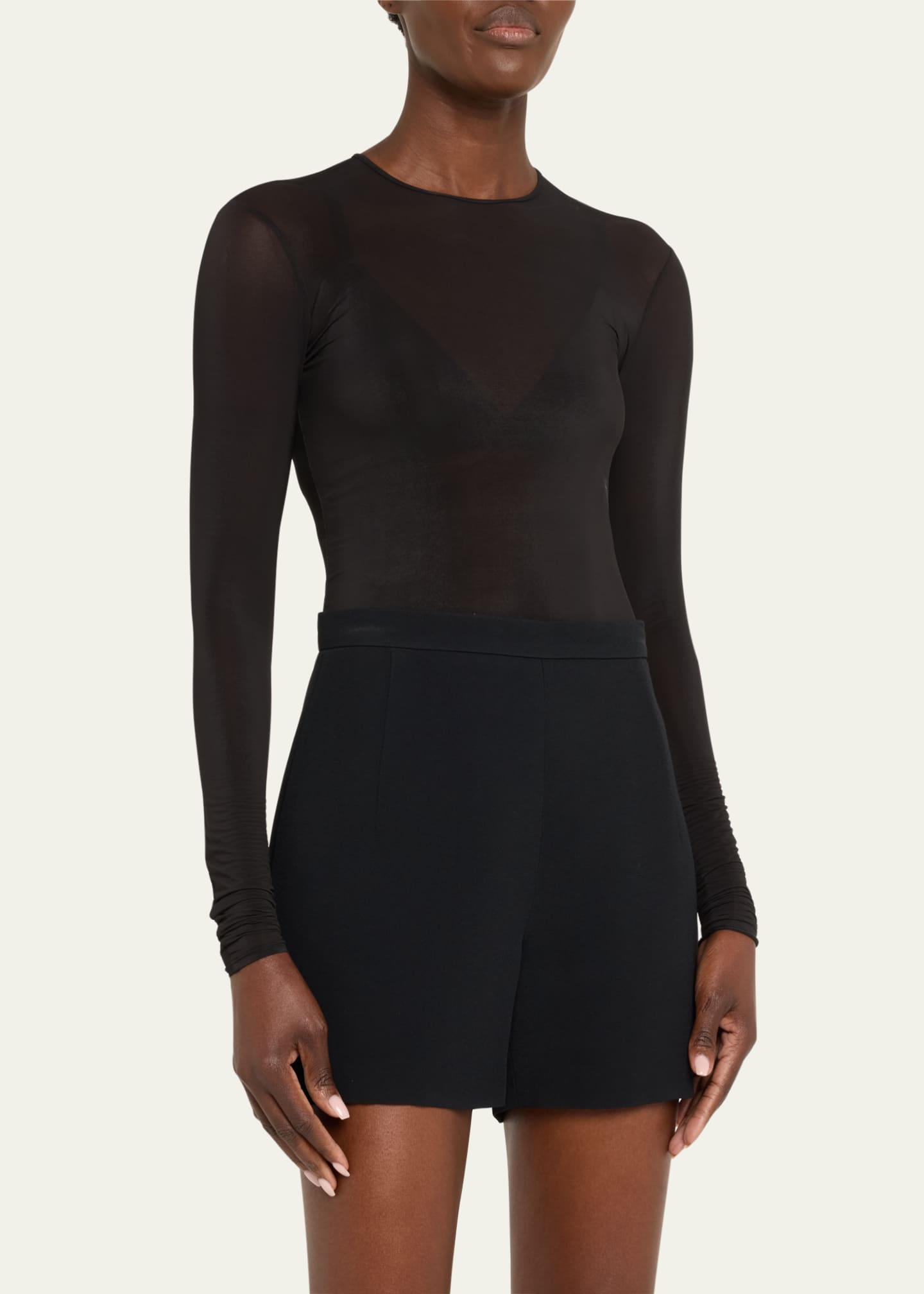 Long Sleeve Sheer Bodysuit