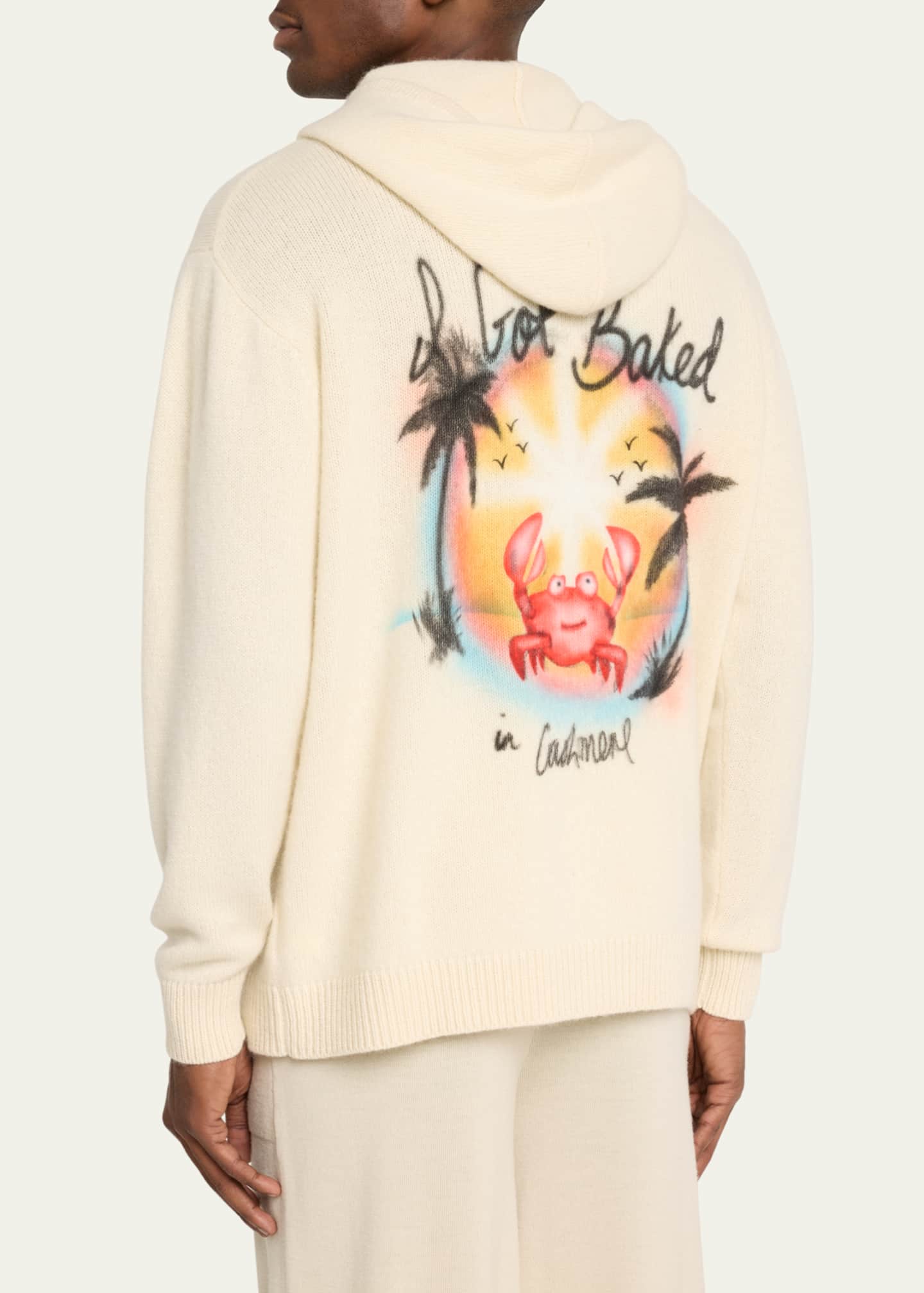 The Elder Statesman Men s Cashmere Airbrush Back Sunset Hoodie Bergdorf Goodman