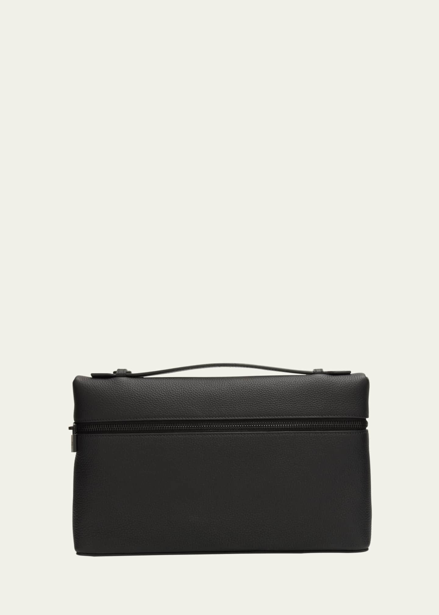 Loro Piana Men's Leather Pouch Bag Image 1 of 6