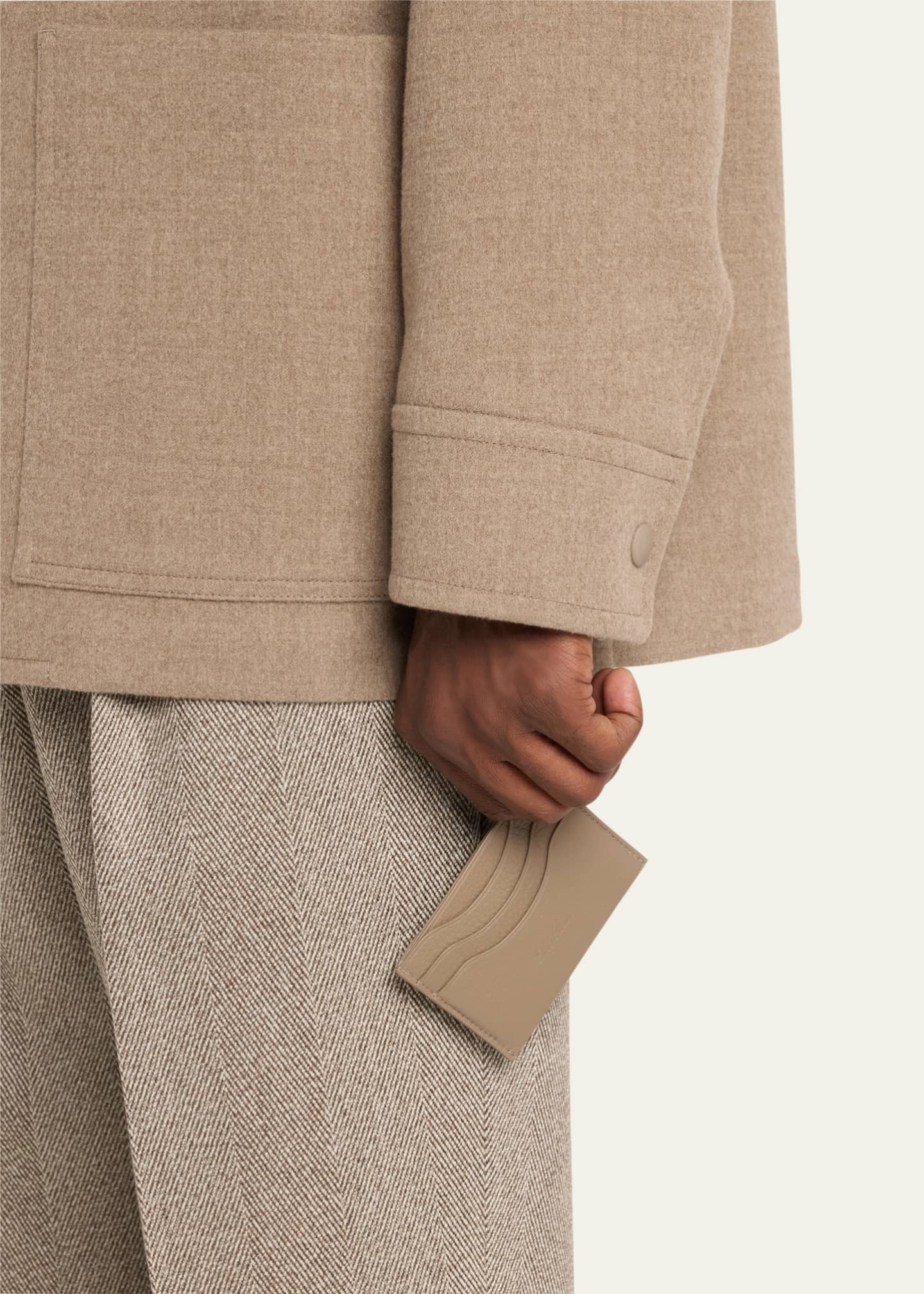 Loro Piana Men's Extra Grained Calfskin Card Holder Image 2 of 4