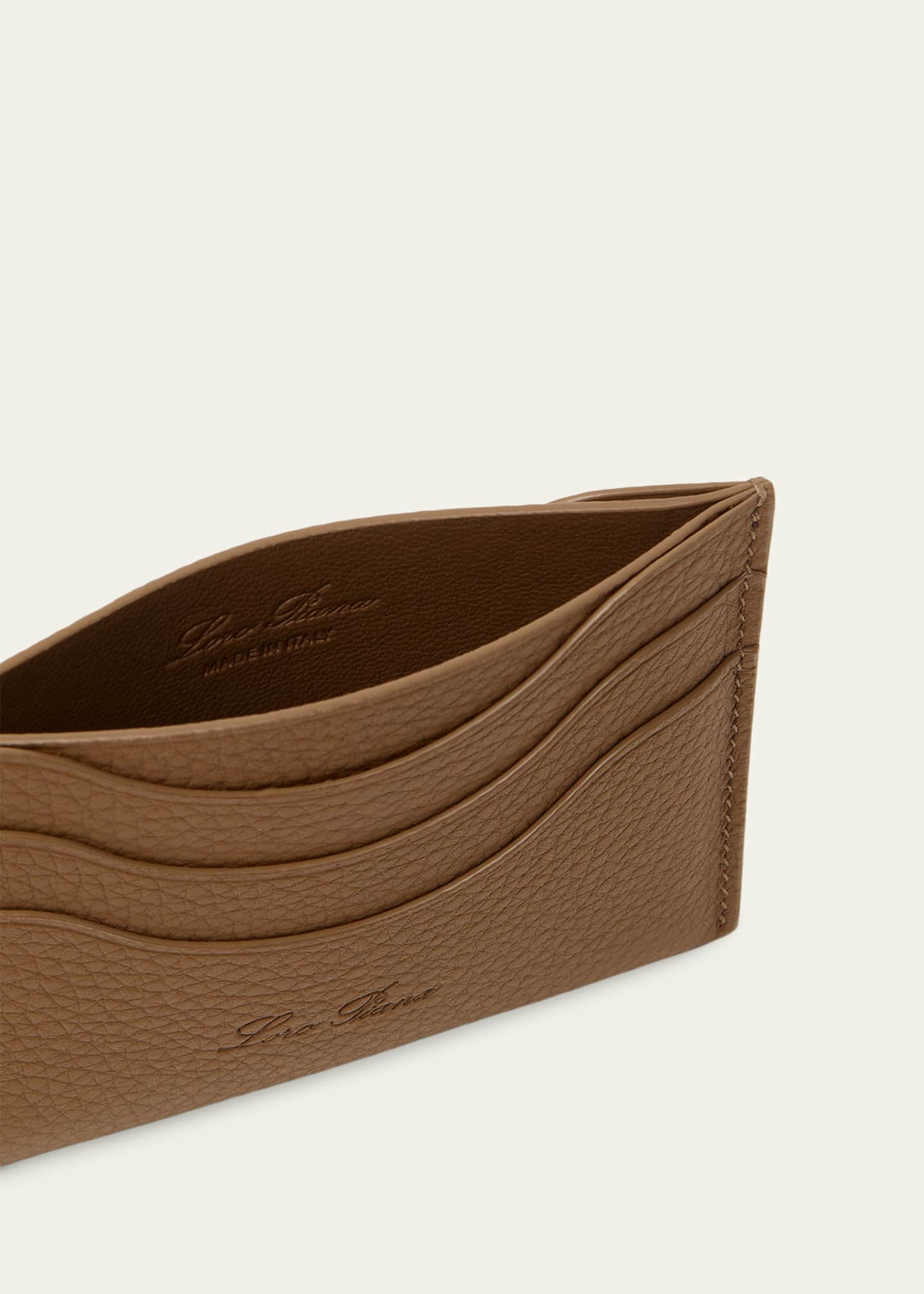 Loro Piana Men's Extra Grained Calfskin Card Holder - Bergdorf Goodman