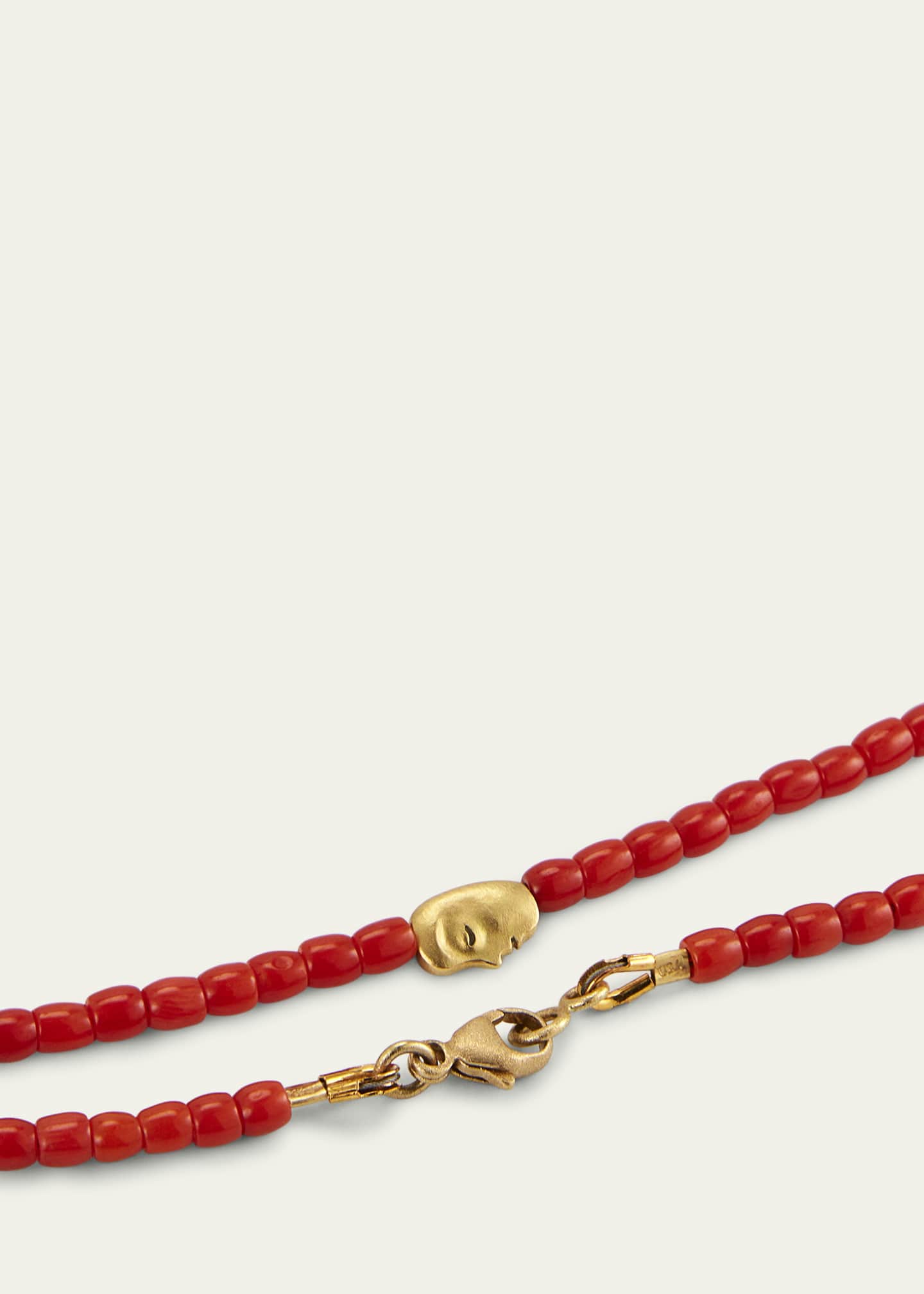 Alex Sepkus 18K Gold and Palladium The Big Sleep Necklace with Coral, 38"L Image 4 of 4