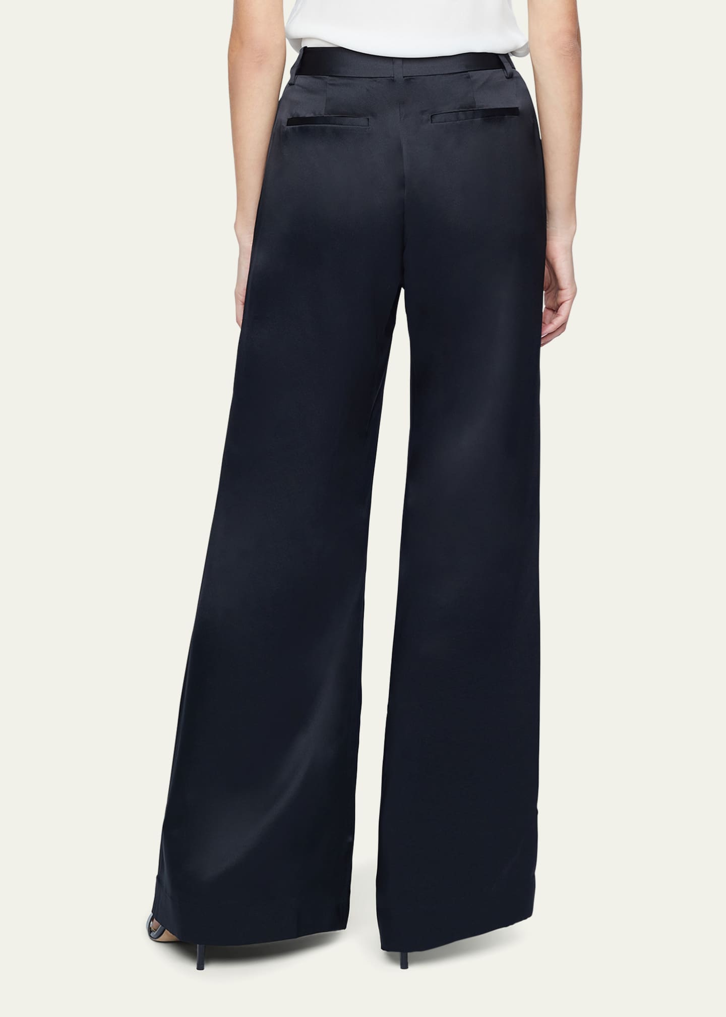 Pilar Satin Pants Black