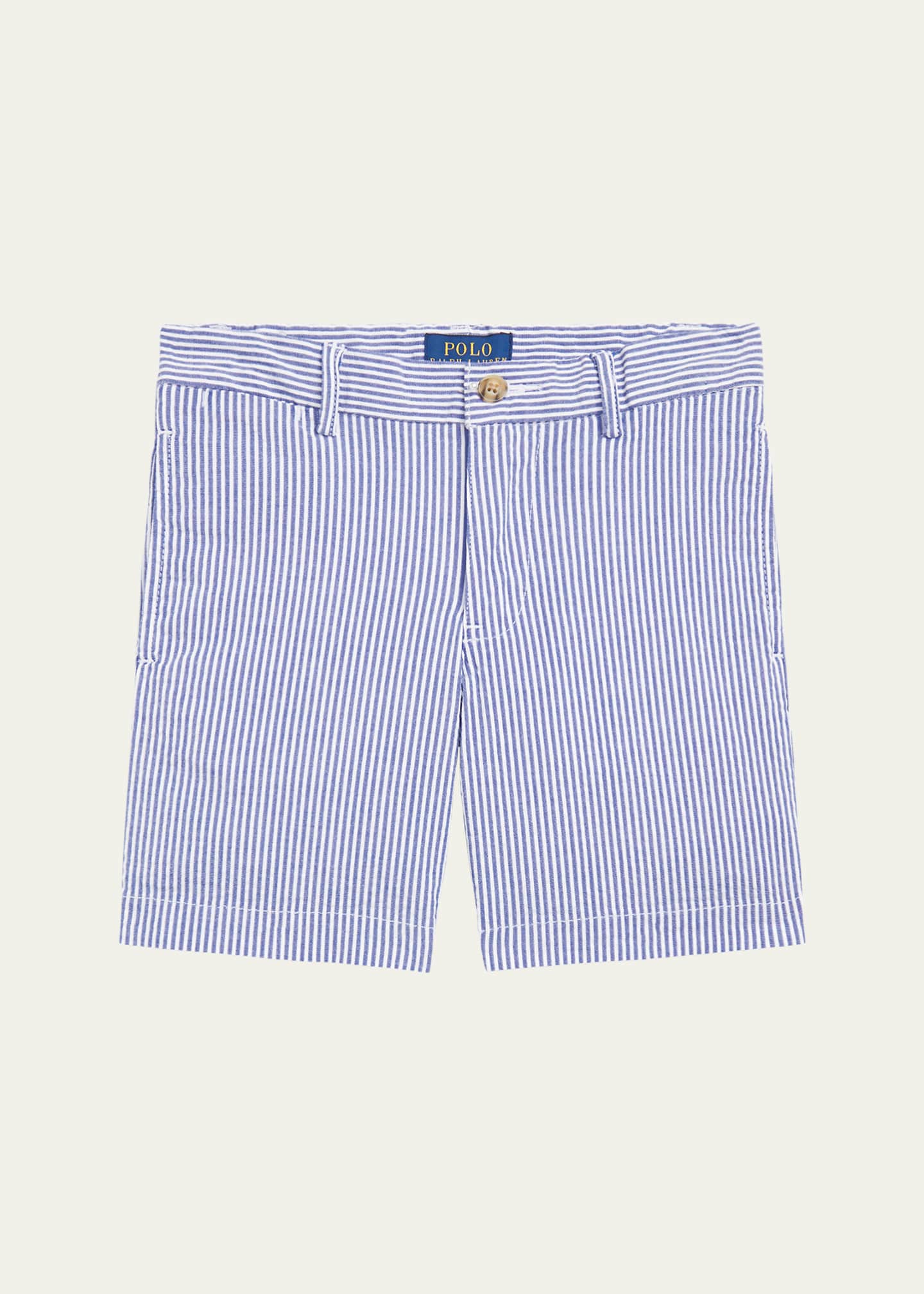 Ralph Lauren Childrenswear Boy's Seersucker Preppy Shorts, Size 8-20 Image 1 of 3