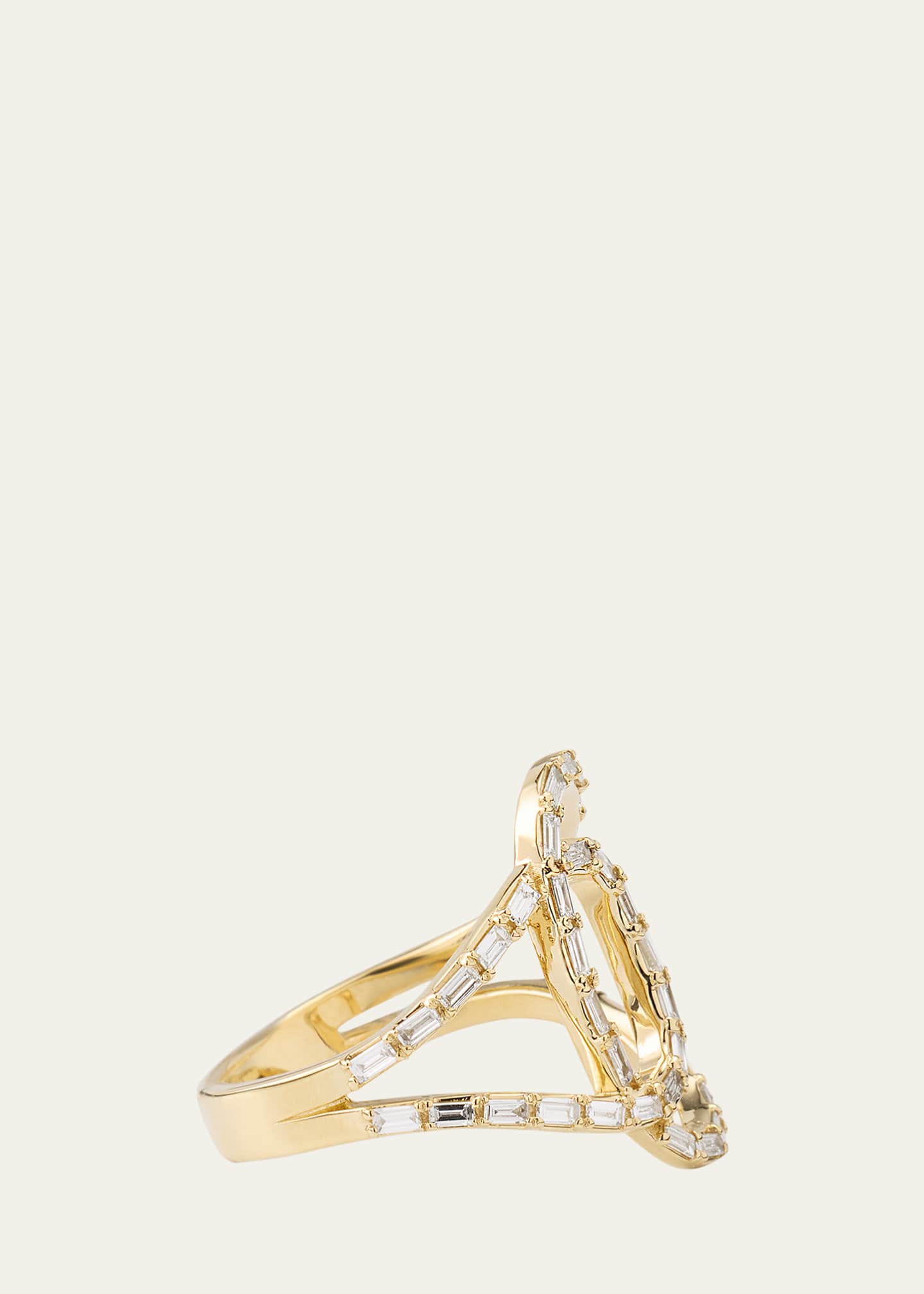 Lana 14K Gold Baguette Diamond Illuminating Ring Image 4 of 5