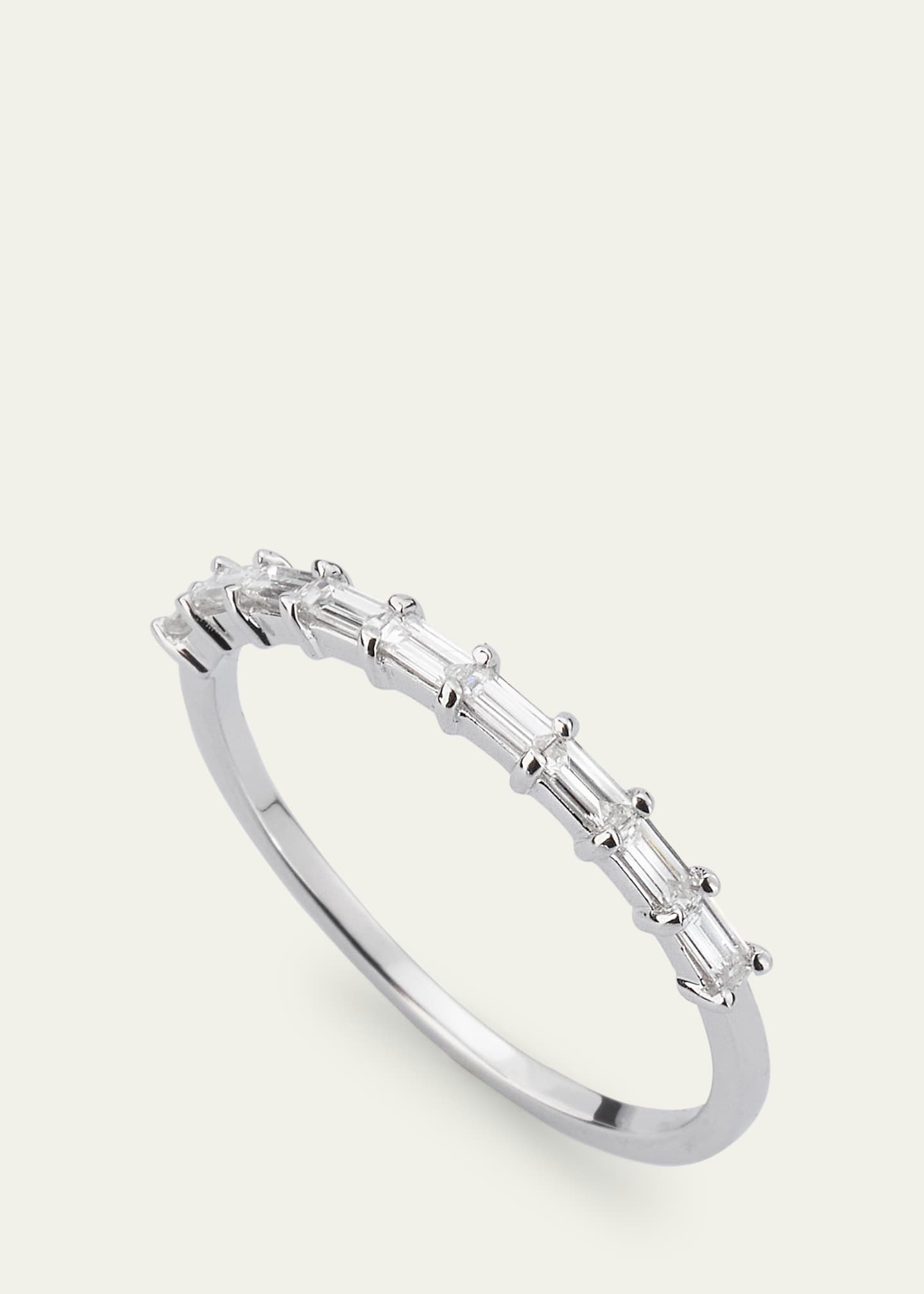 Lana 14K Gold Baguette Diamond Half Eternity Band Ring Image 3 of 4