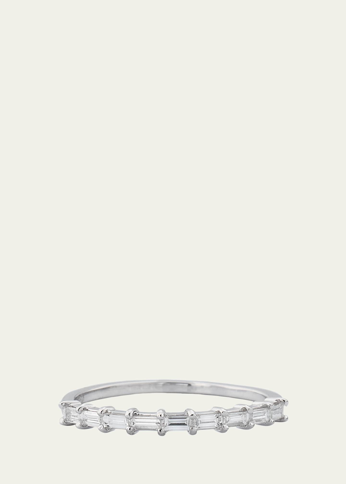 Lana 14K Gold Baguette Diamond Half Eternity Band Ring Image 1 of 4