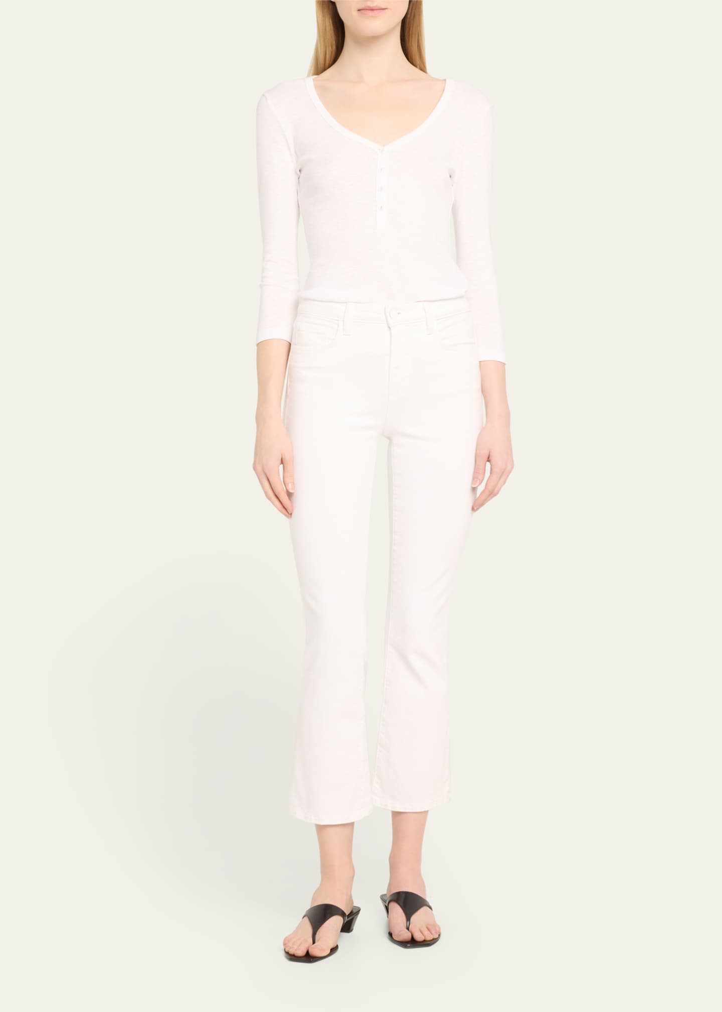 L'Agence Mira Ultra High-Rise Crop Micro Bootcut Jeans Image 2 of 5