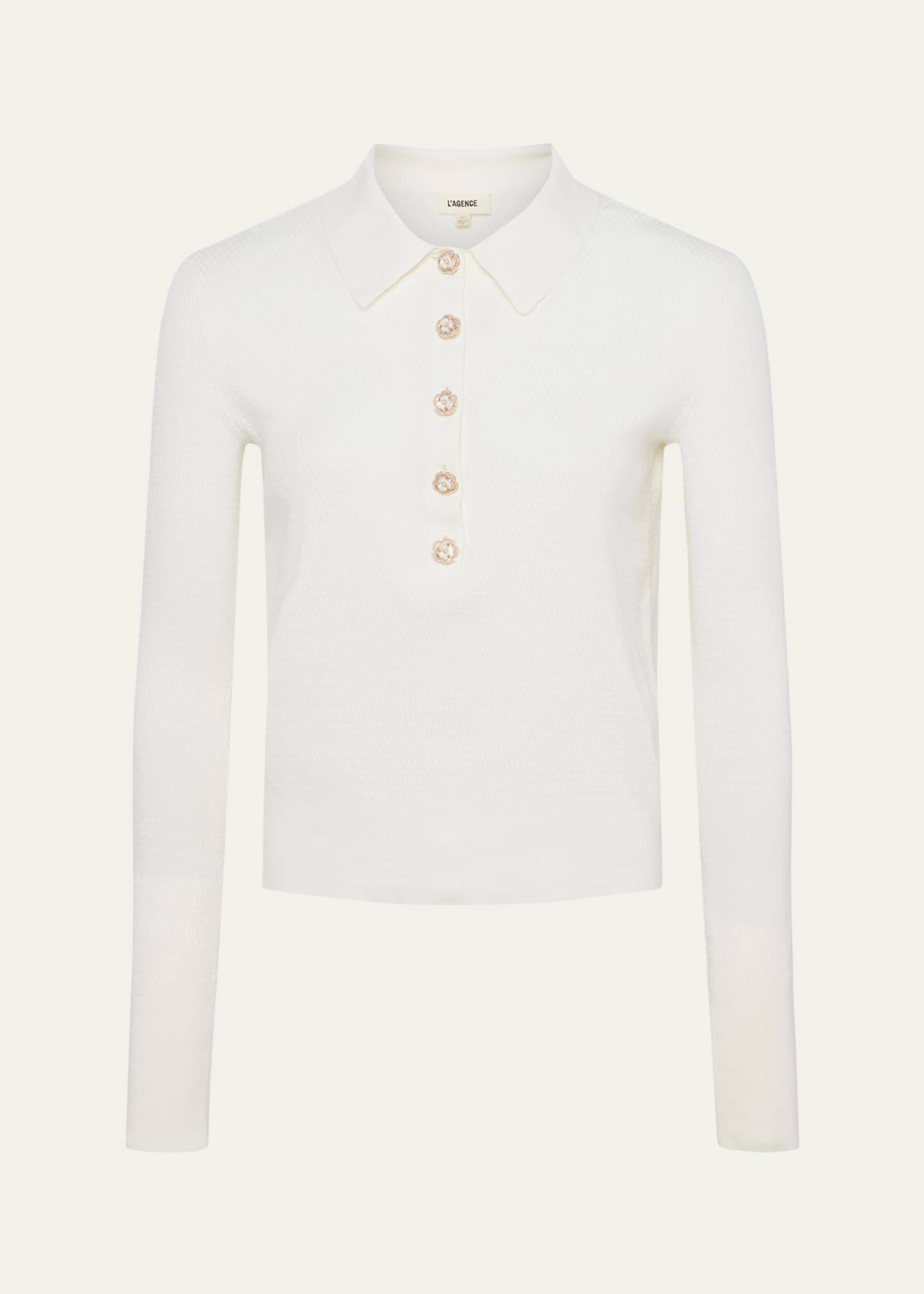 L'Agence Sterling Jewel-Button Sweater Image 1 of 5