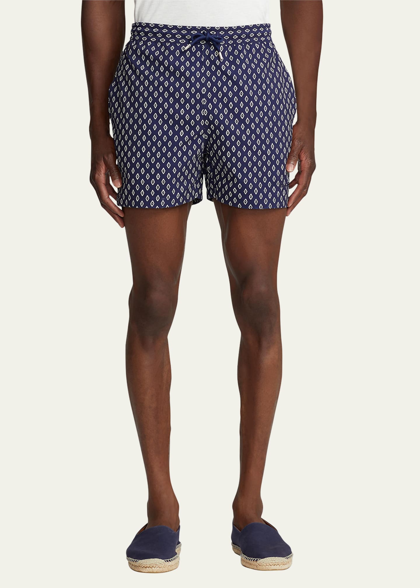 Ralph Lauren Purple Label Men's 4.25Inch Amalfi Diamond Swim Trunks