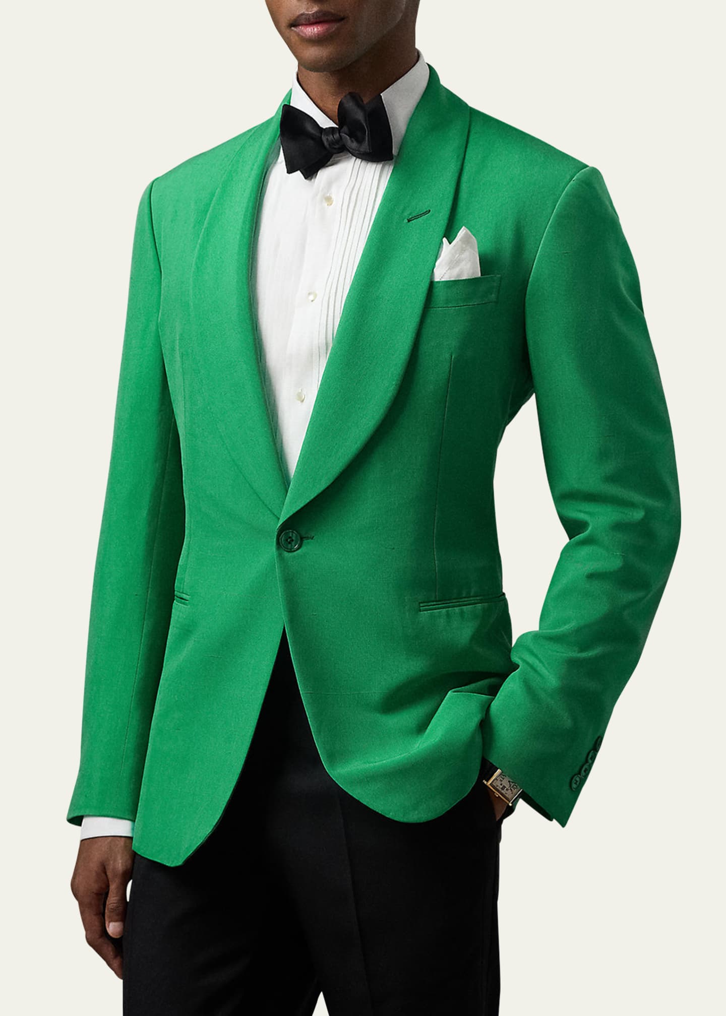 Ralph Lauren Purple Label Men's Kent Handmade Silk Shantung Jacket