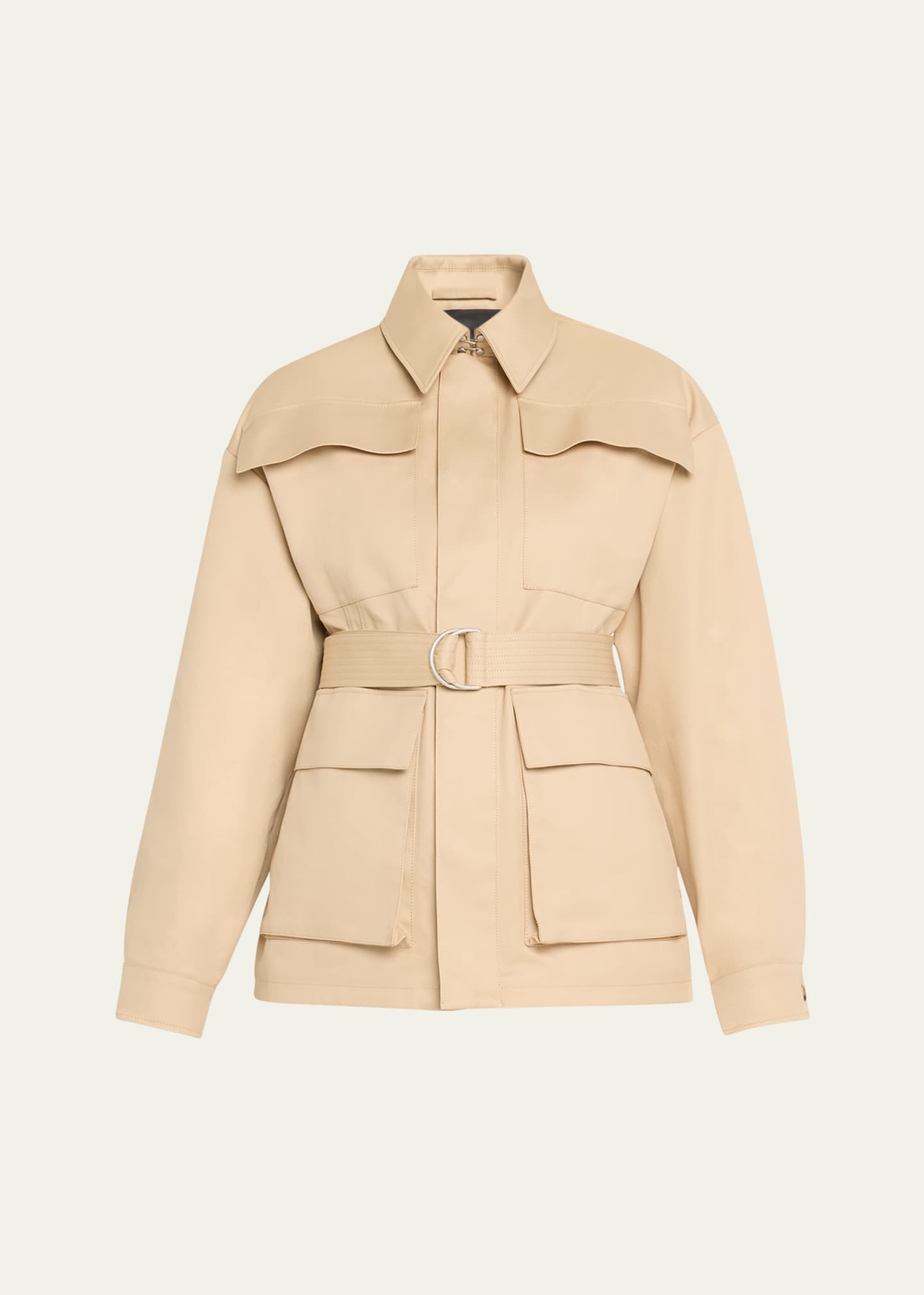 WARDROBE.NYC Belted Drill Parka Image 1 of 5