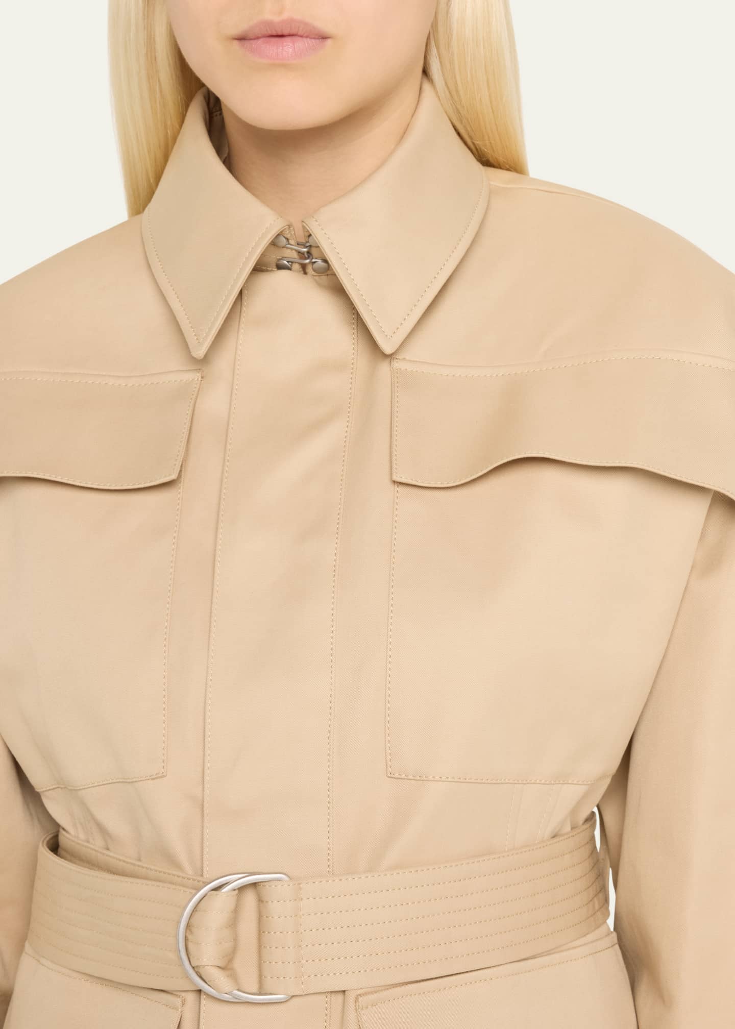 WARDROBE.NYC Belted Drill Parka Image 5 of 5