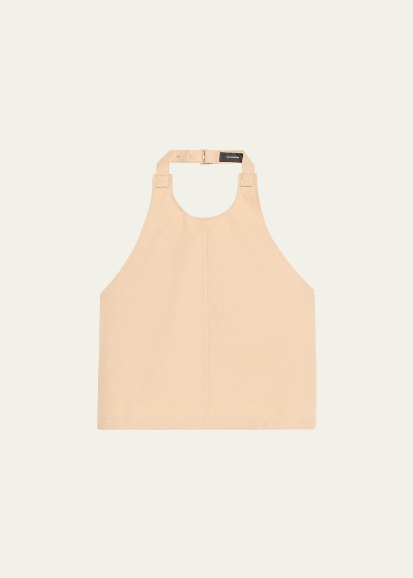 WARDROBE.NYC Drill Backless Halter Top Image 1 of 5