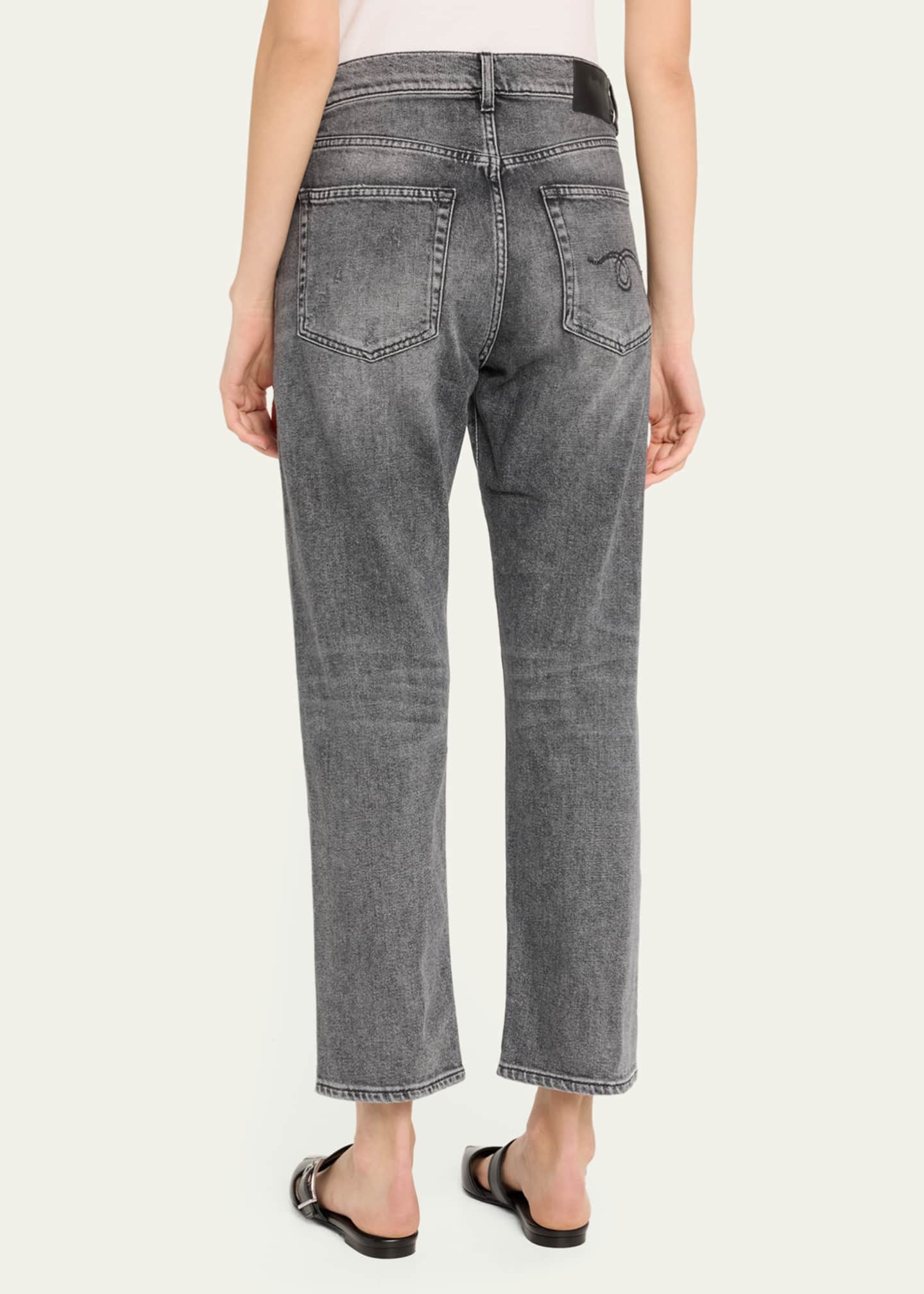 R13 Cropped Boyfriend Jeans Image 3 of 5