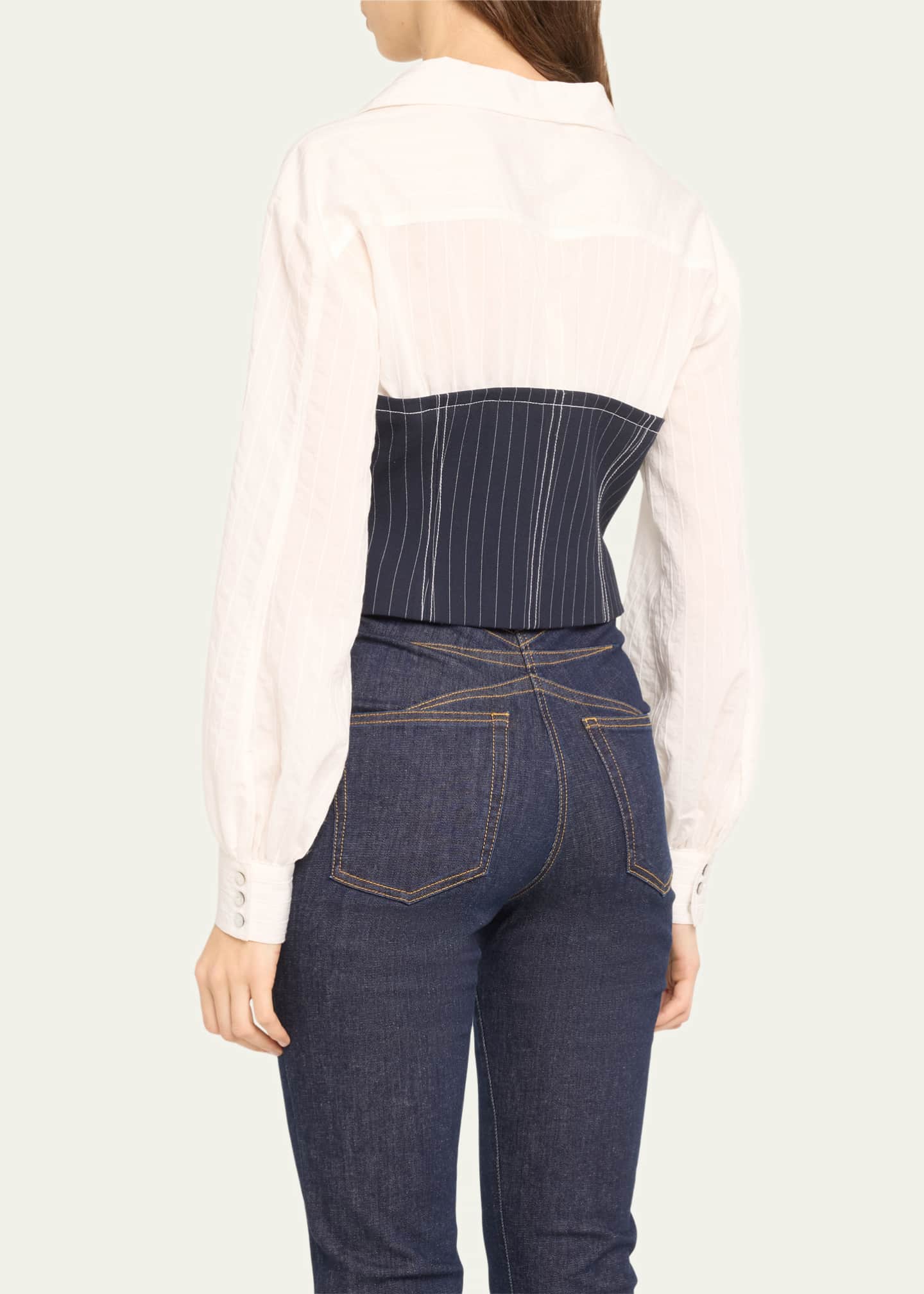 Sabrine Satin Puff sleeve Corset main image 0