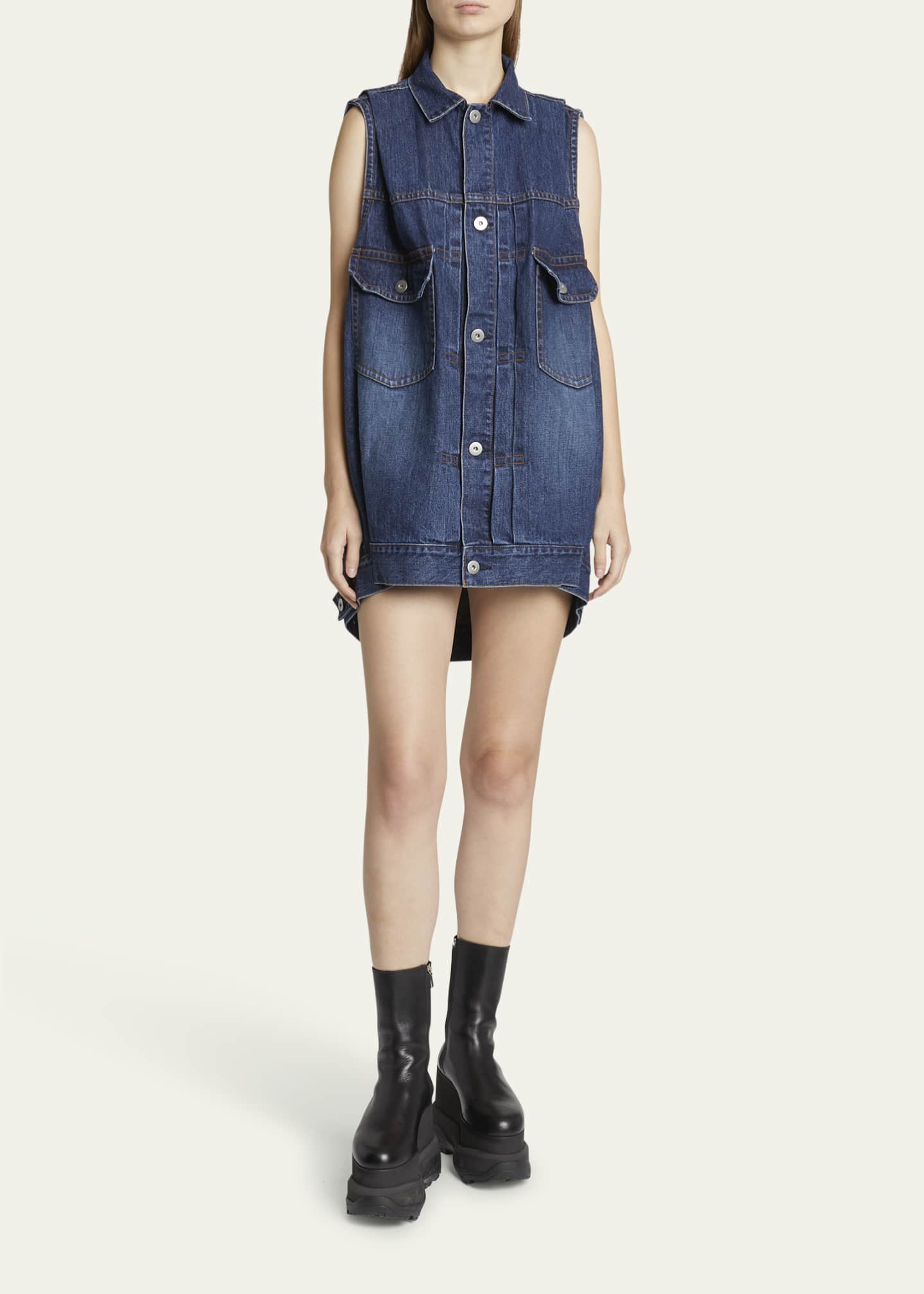 Sacai denim dress store
